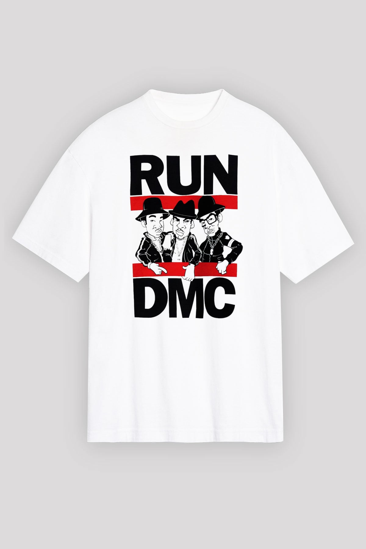Run DMC Beyaz Unisex Oversize Tişört T-Shirt