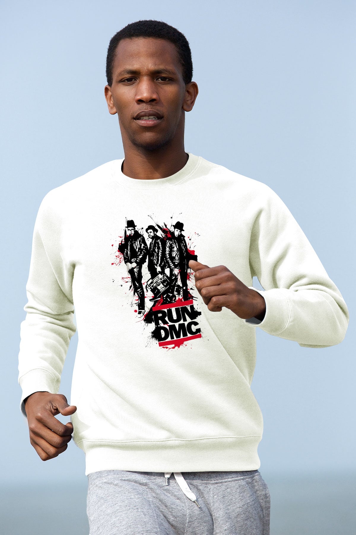 Run DMC Beyaz Unisex Sweatshirt