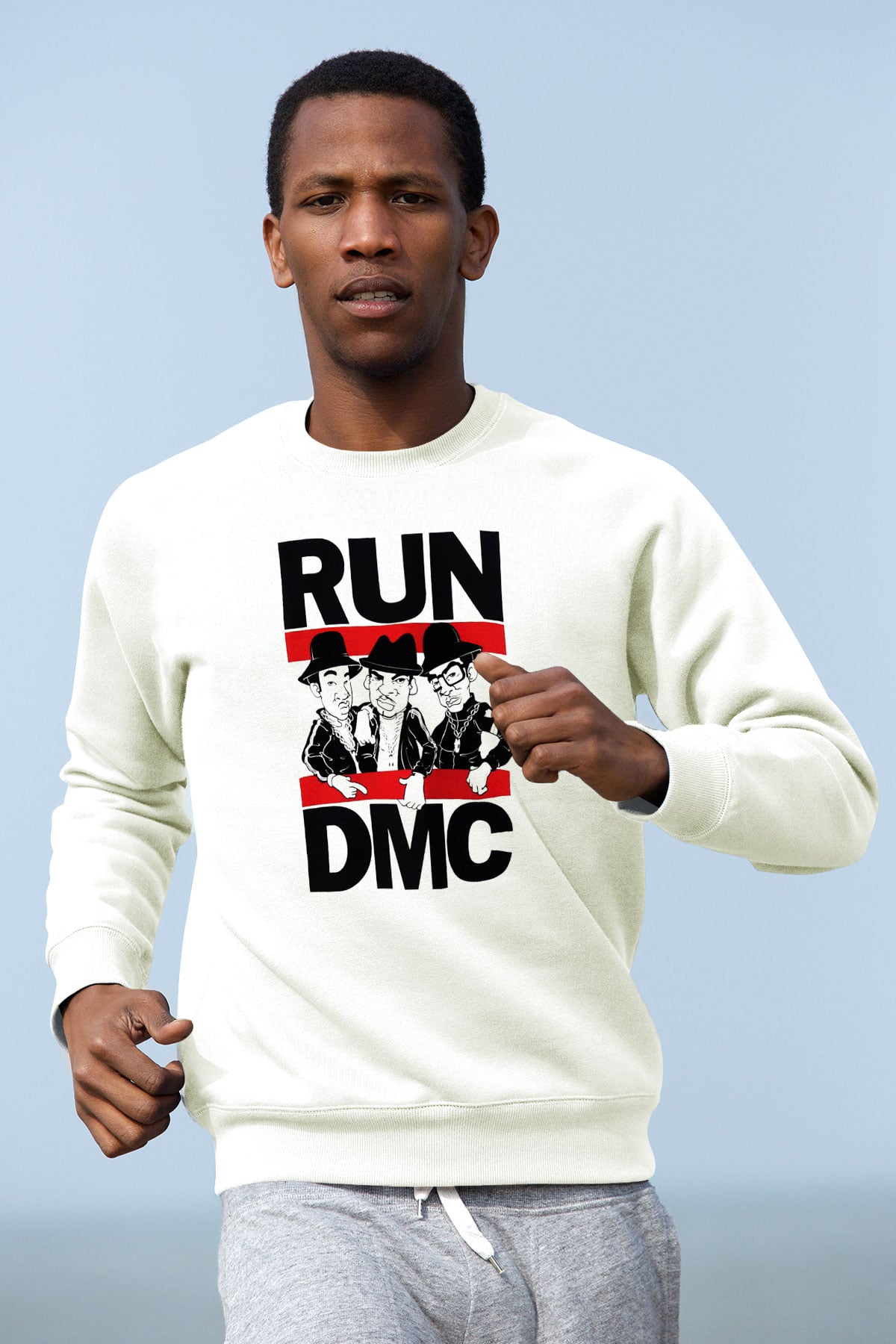 Run DMC Beyaz Unisex Sweatshirt