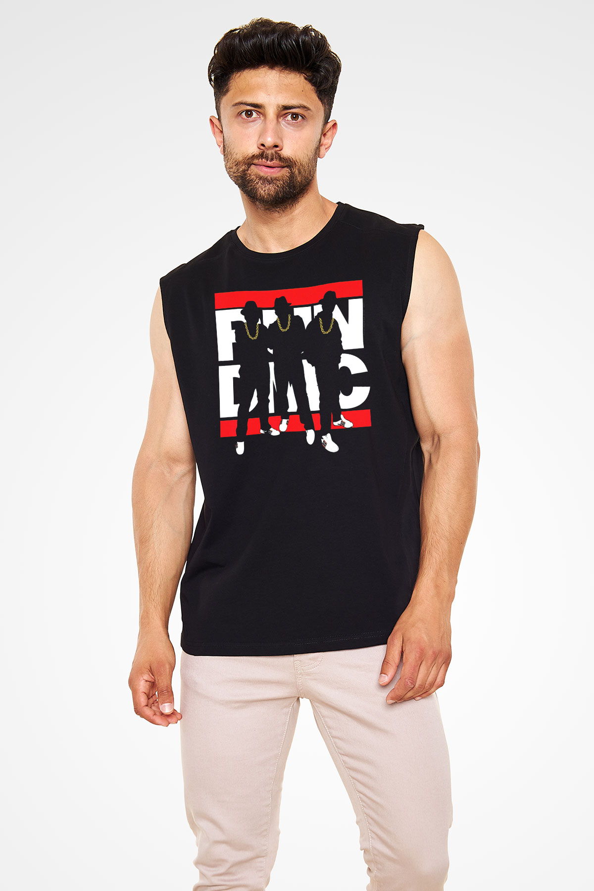 Run DMC Siyah Unisex Kolsuz Tişört