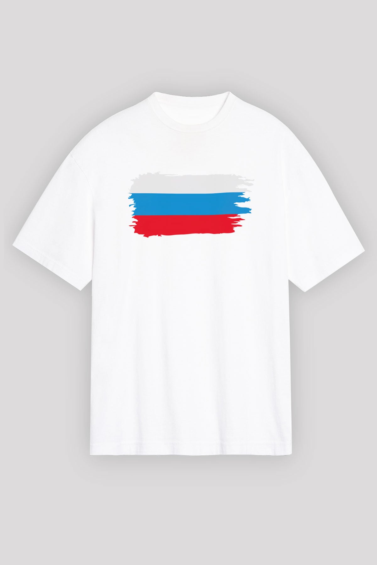 Rusya Beyaz Unisex Oversize Tişört T-Shirt