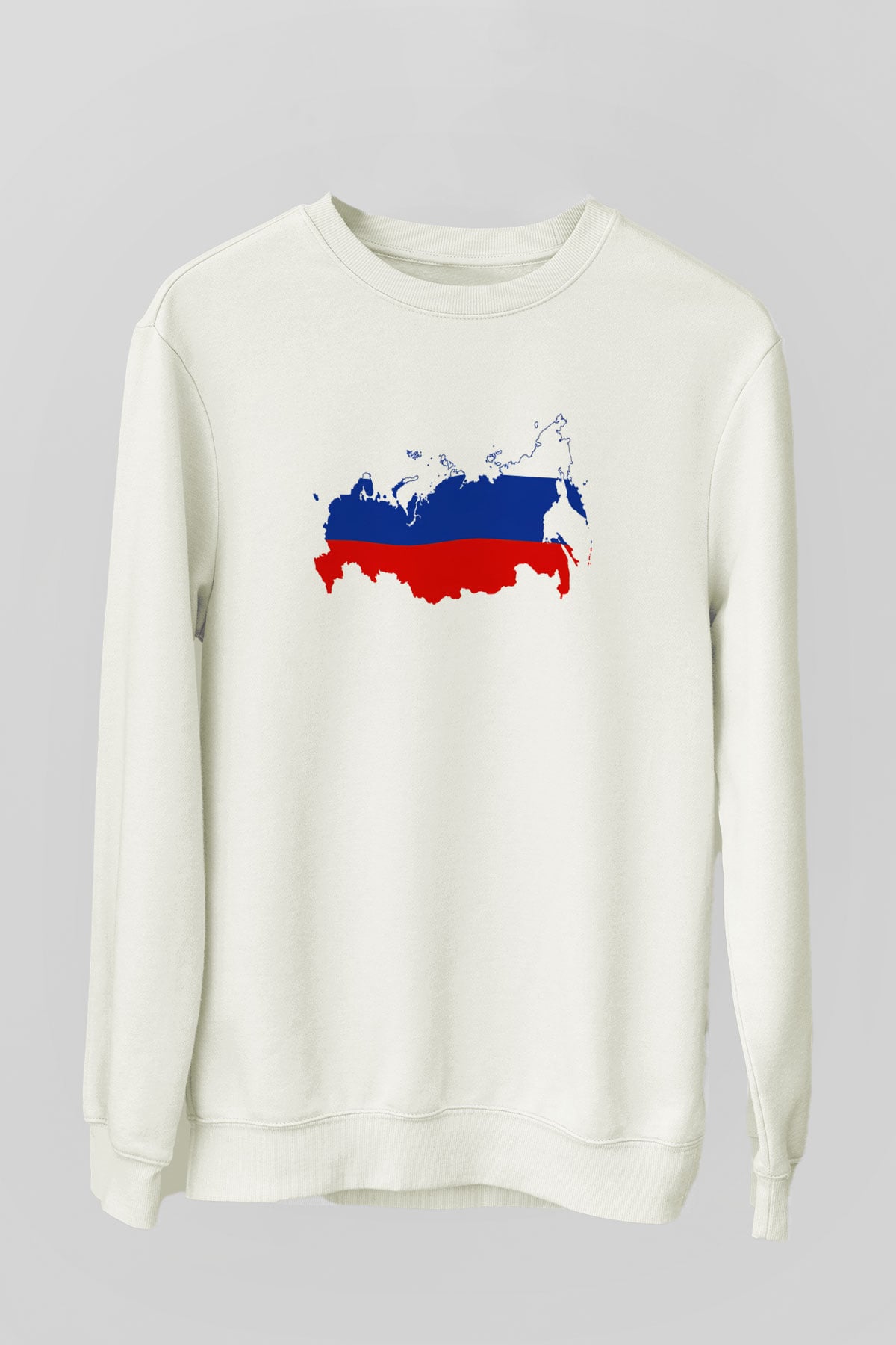 Rusya Beyaz Unisex Sweatshirt