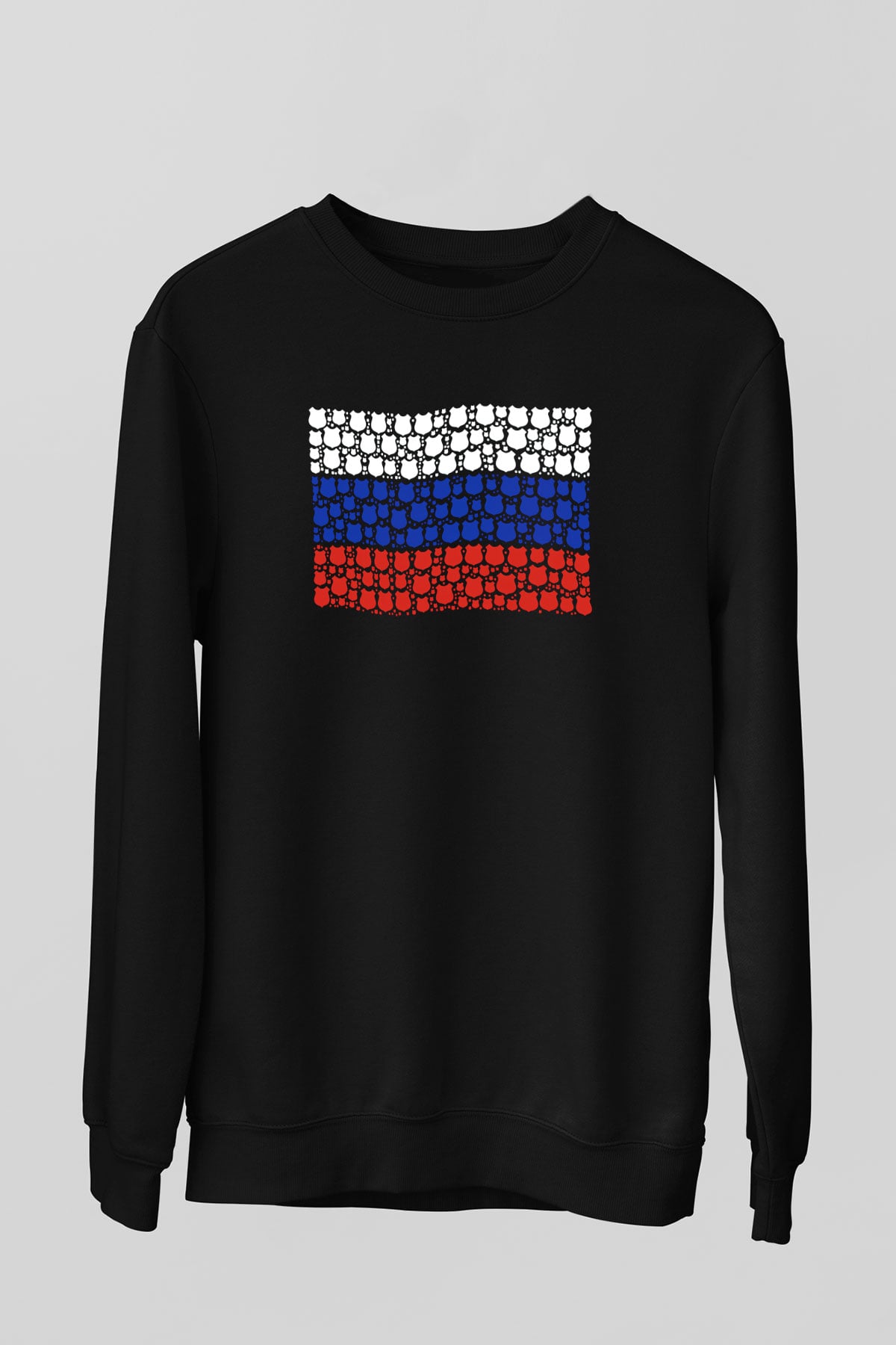 Rusya Siyah Unisex Sweatshirt
