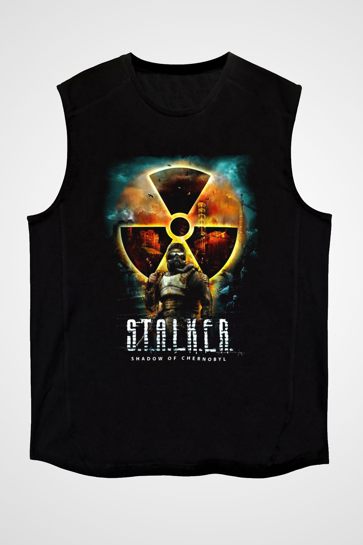 S.T.A.L.K.E.R. Siyah Unisex Kolsuz Tişört