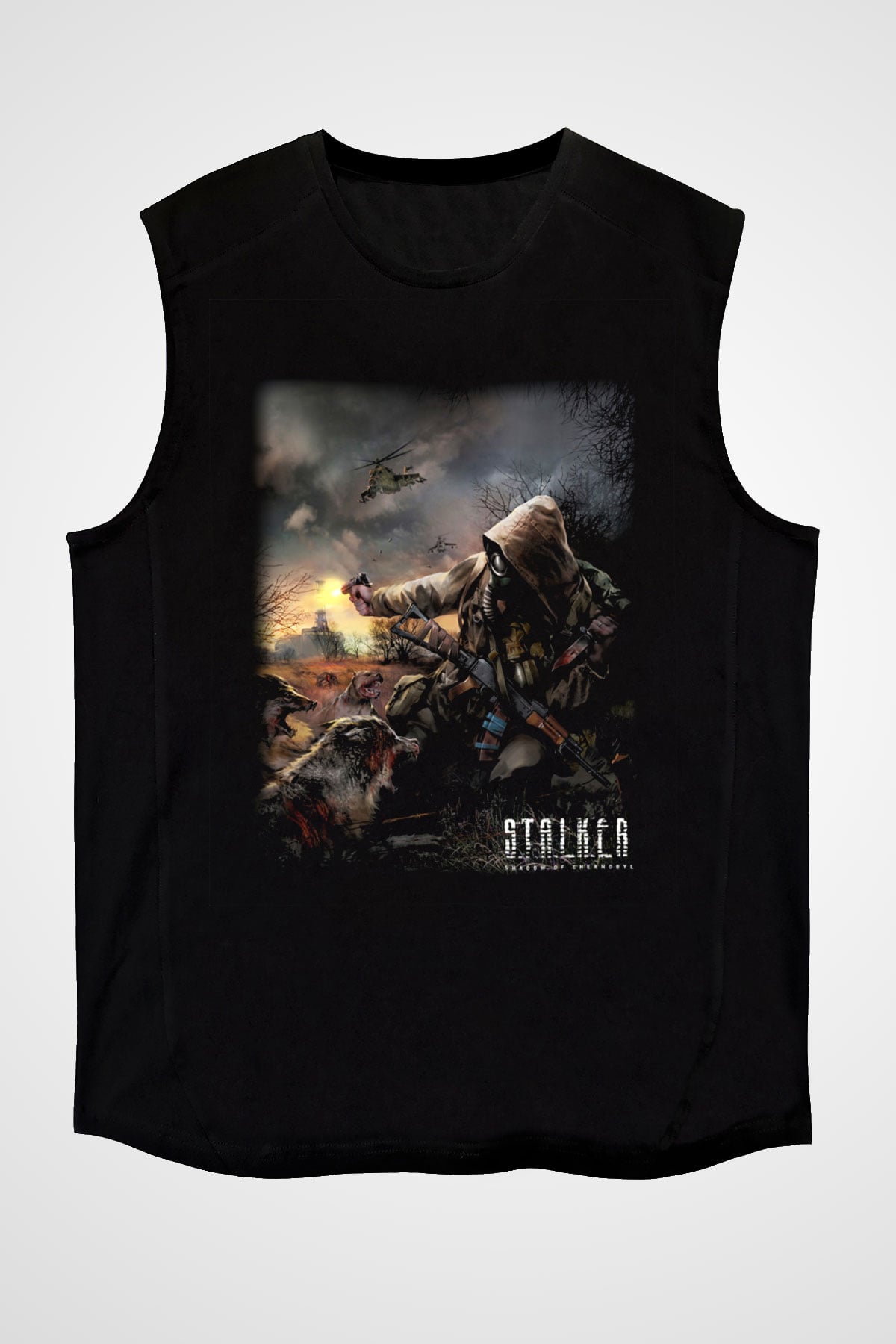 S.T.A.L.K.E.R. Siyah Unisex Kolsuz Tişört