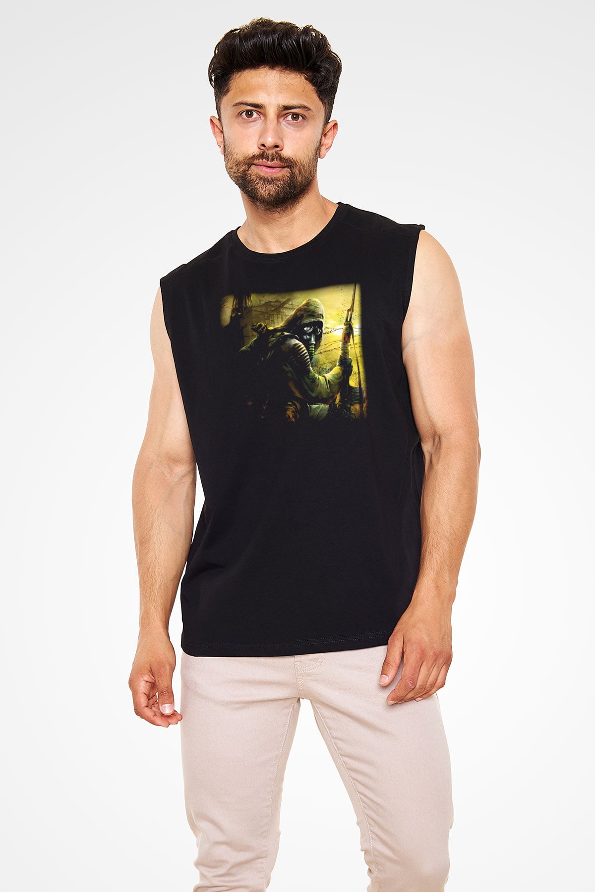 S.T.A.L.K.E.R. Siyah Unisex Kolsuz Tişört