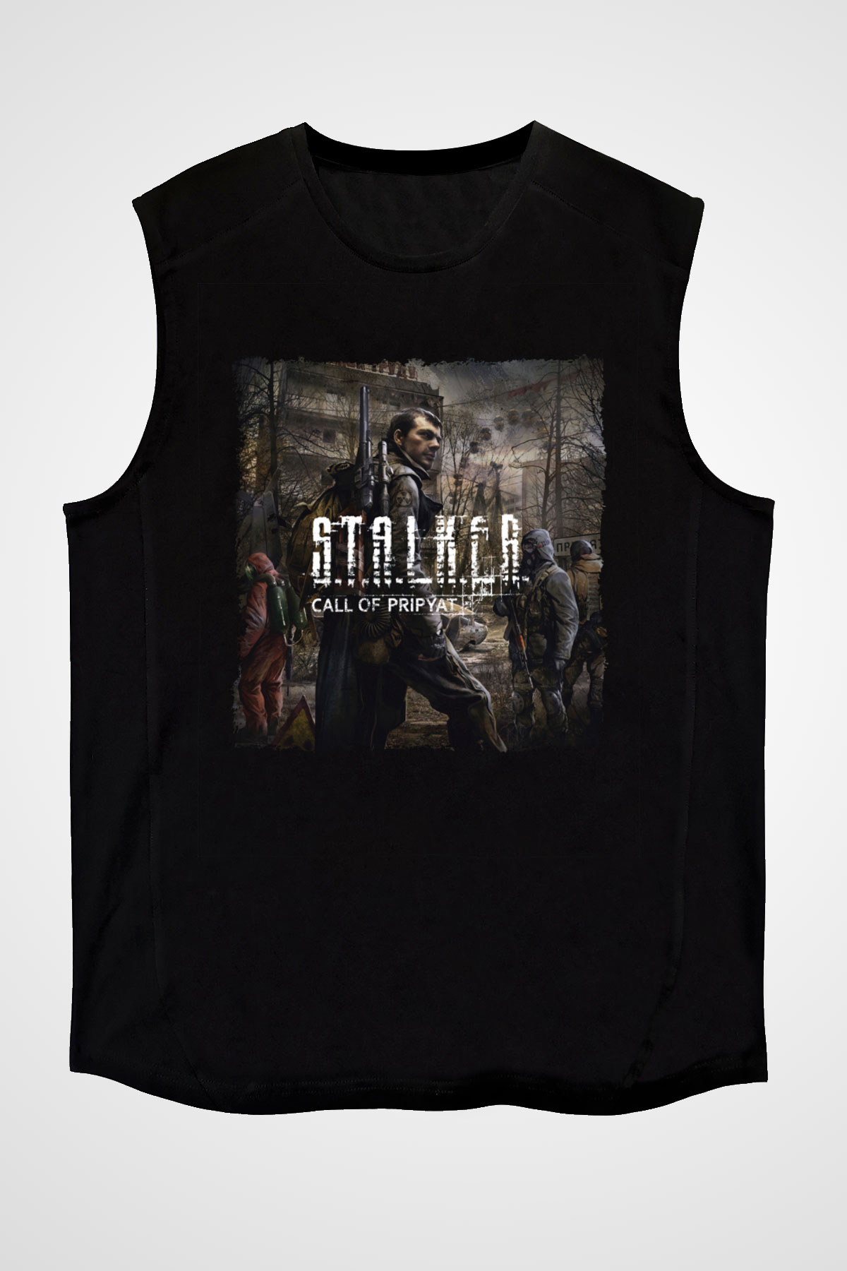 S.T.A.L.K.E.R. Siyah Unisex Kolsuz Tişört