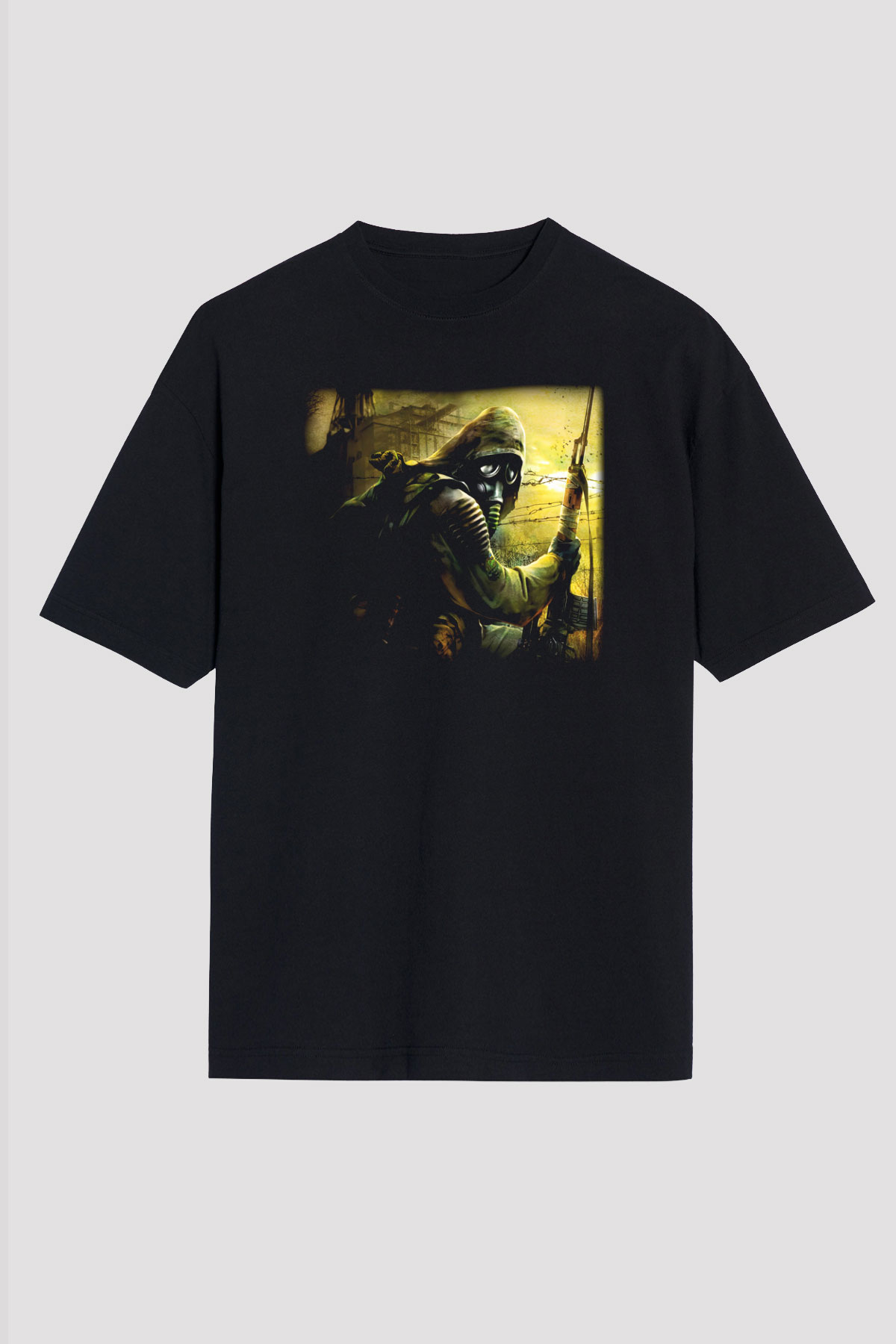 S.T.A.L.K.E.R. Siyah Unisex Oversize Tişört T-Shirt