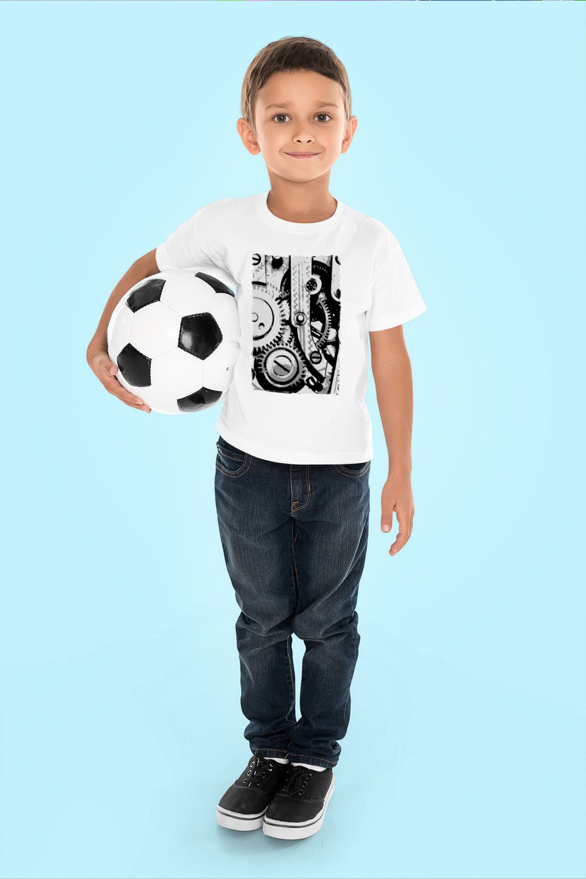 Saatçi Beyaz Unisex Çocuk Tişört