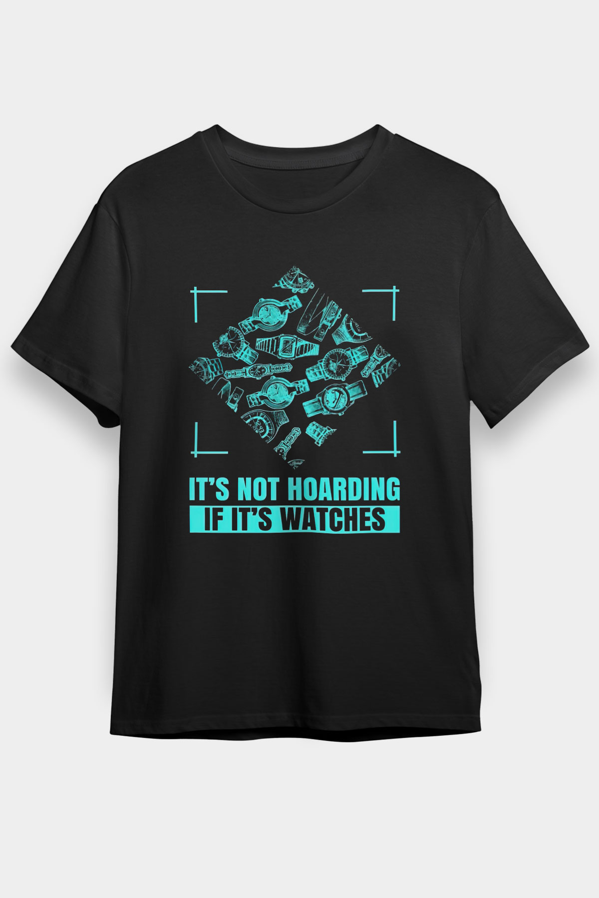 Saatçi Siyah Unisex Tişört T-Shirt - TişörtFabrikası