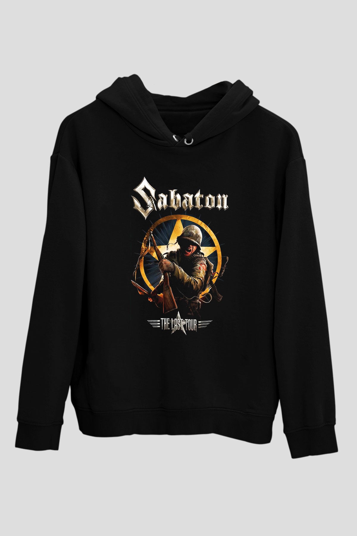 Sabaton Siyah Unisex Kapşonlu Sweatshirt