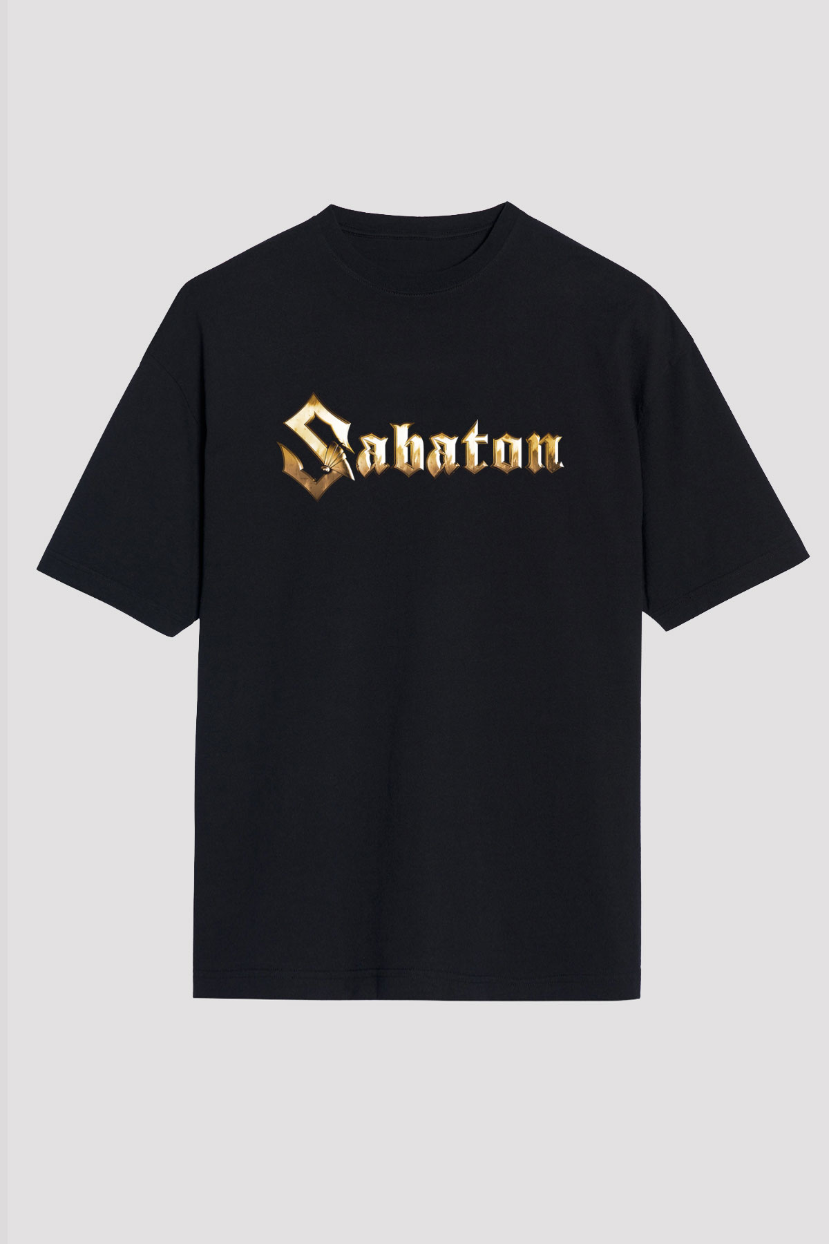Sabaton Siyah Unisex Oversize Tişört T-Shirt