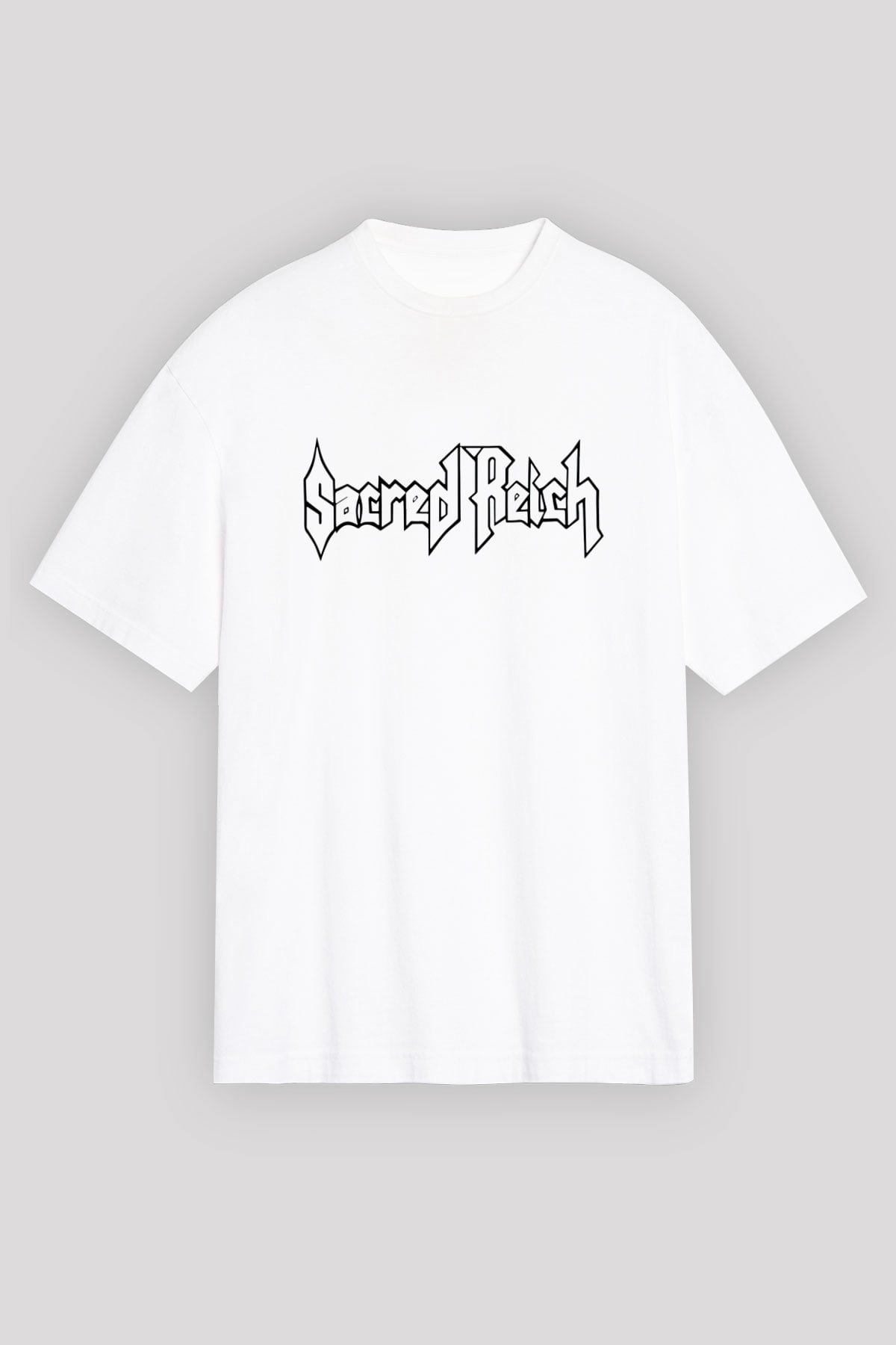 Sacred Reich Beyaz Unisex Oversize Tişört T-Shirt
