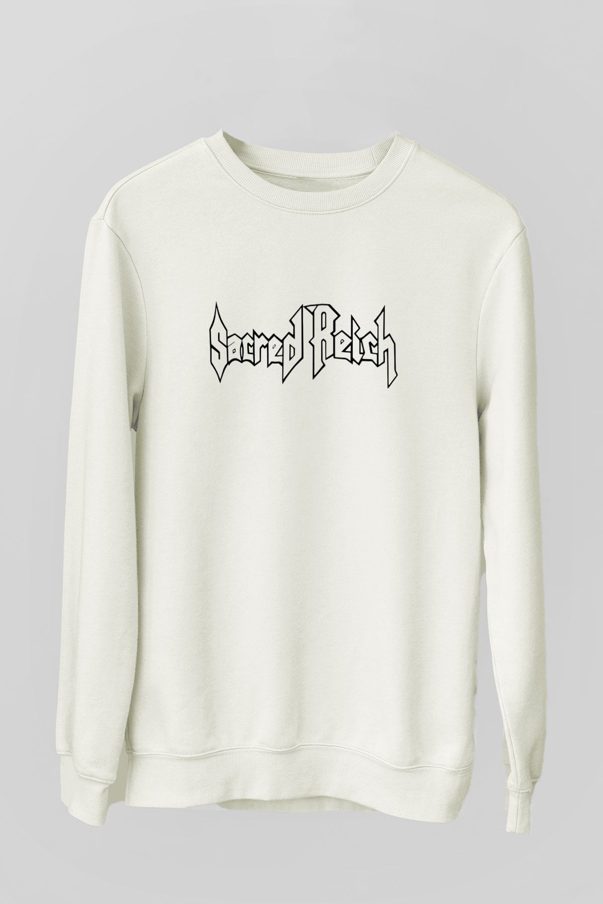 Sacred Reich Beyaz Unisex Sweatshirt