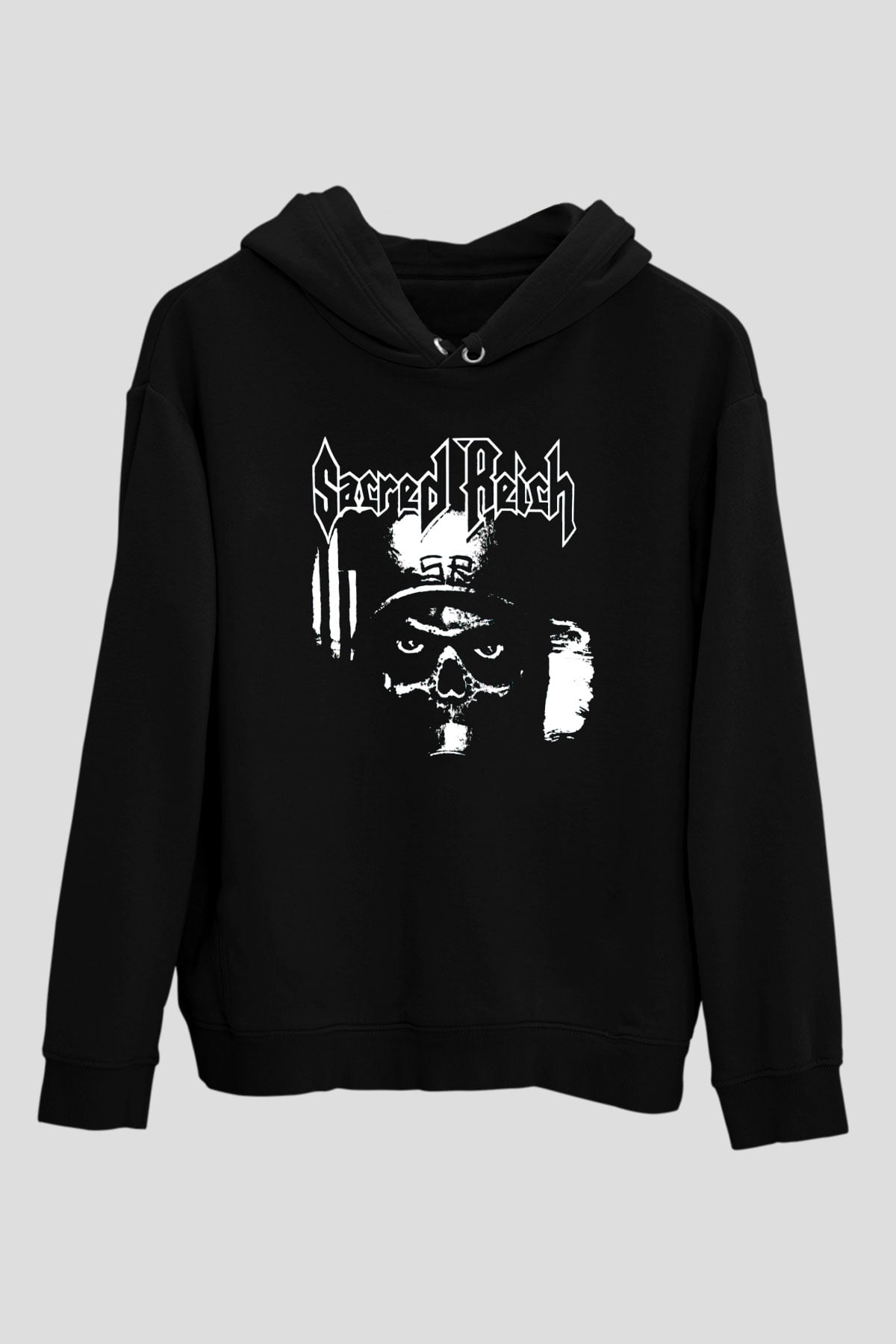 Sacred Reich Siyah Unisex Kapüşonlu Sweatshirt
