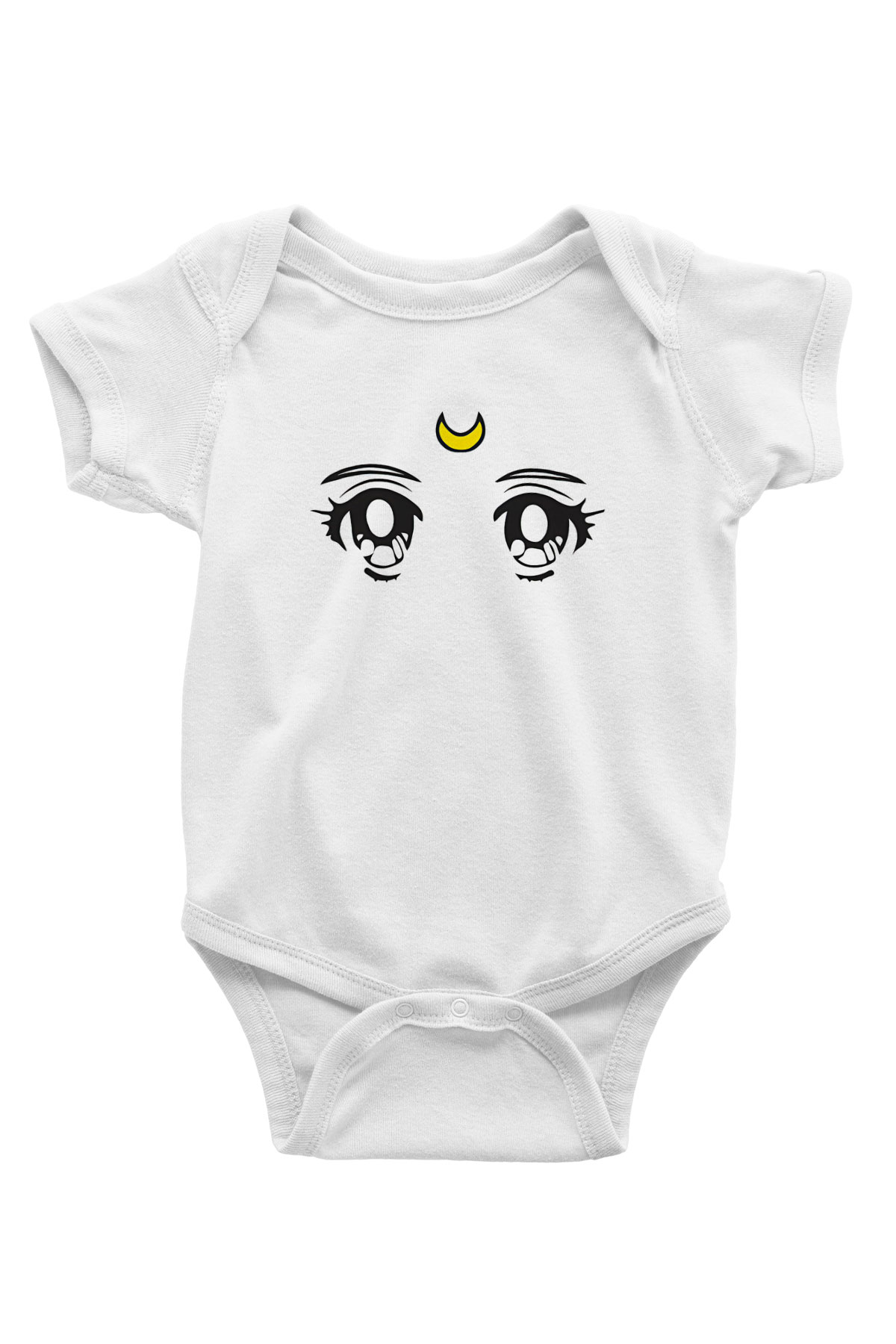 Sailor Moon Baskılı Beyaz Unisex Bebek Body - Zıbın