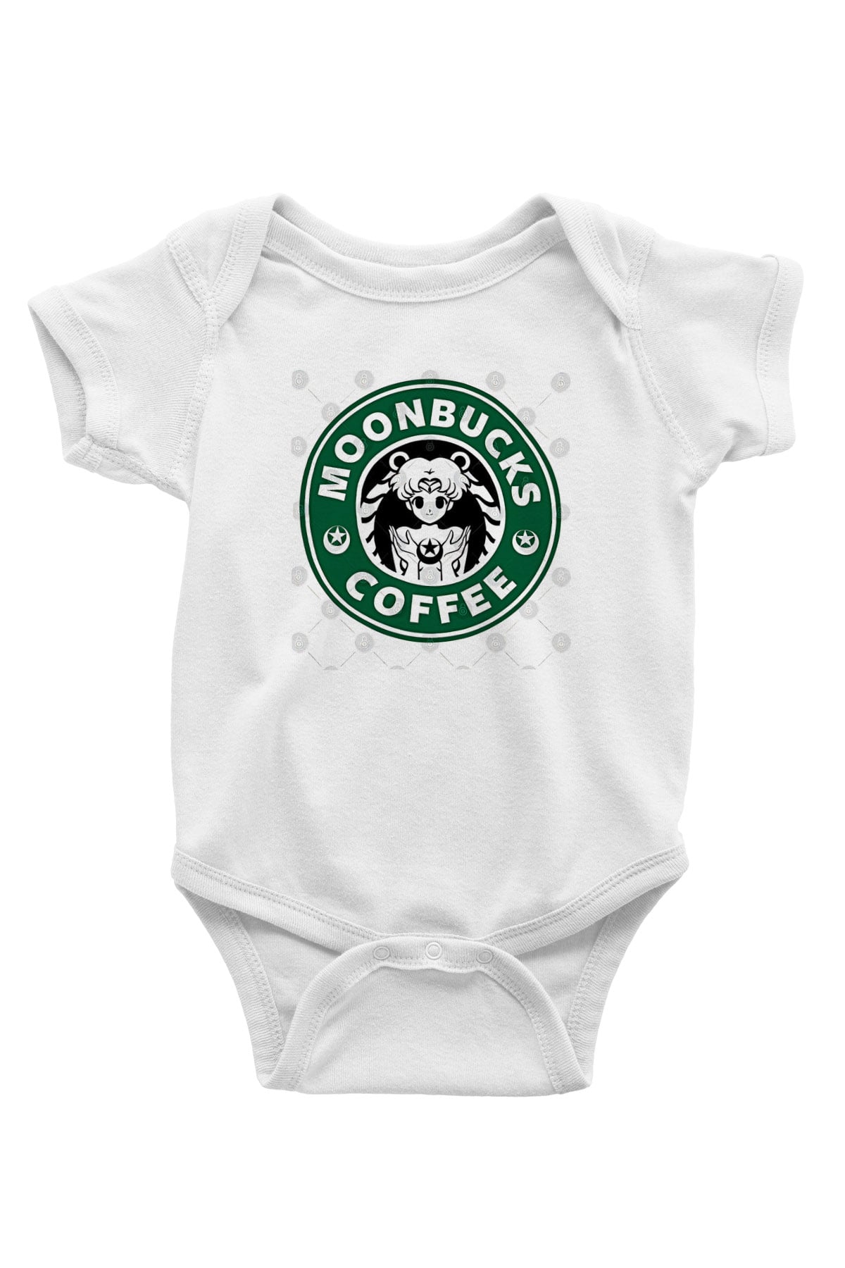 Sailor Moon Baskılı Beyaz Unisex Bebek Body - Zıbın