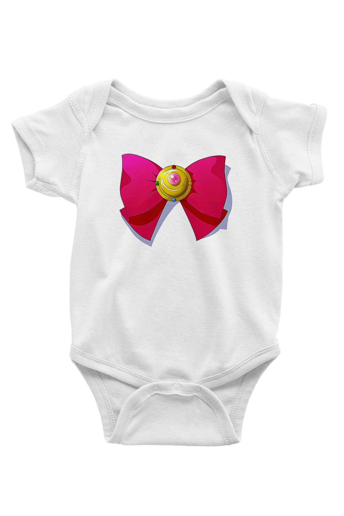 Sailor Moon Baskılı Beyaz Unisex Bebek Body - Zıbın