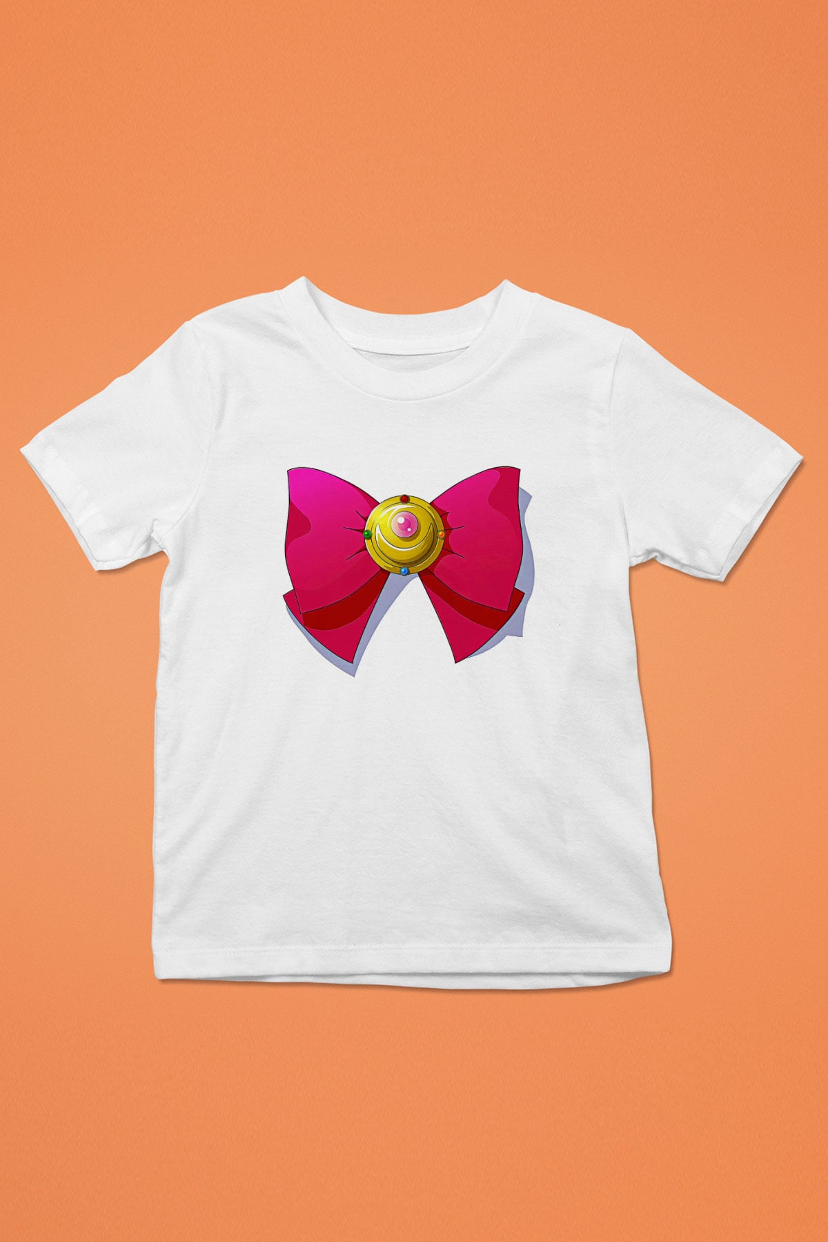 Sailor Moon Baskılı Beyaz Unisex Beyaz Çocuk Tişört - Tshirt