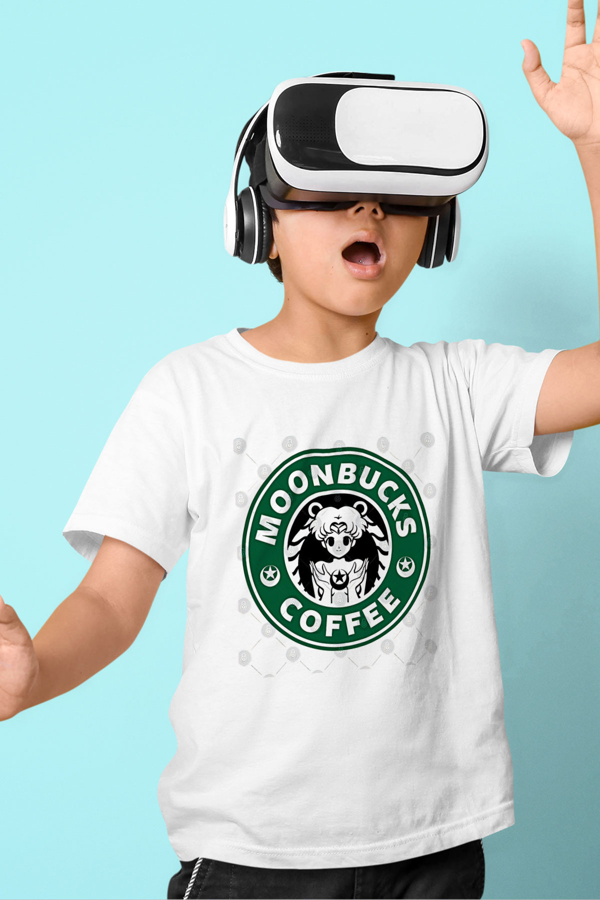 Sailor Moon Baskılı Beyaz Unisex Beyaz Çocuk Tişört - Tshirt