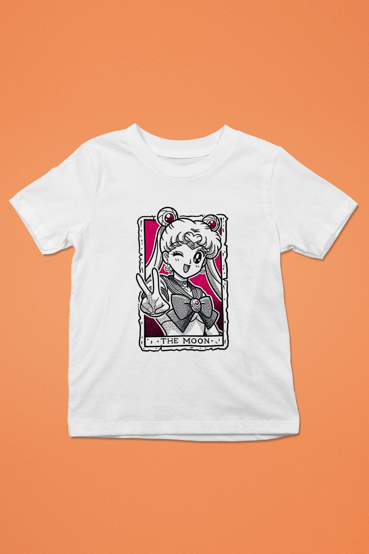 Sailor Moon Baskılı Beyaz Unisex Beyaz Çocuk Tişört - Tshirt