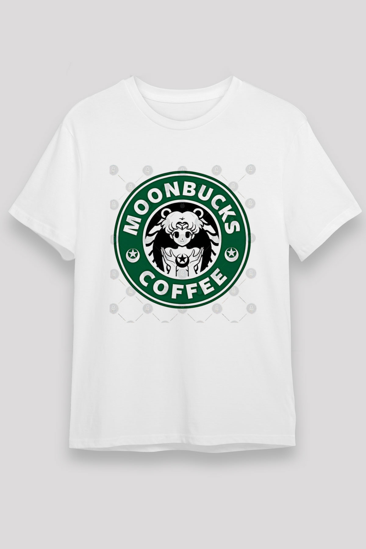 Sailor Moon Unisex Baskılı Beyaz Tişört - Tshirt
