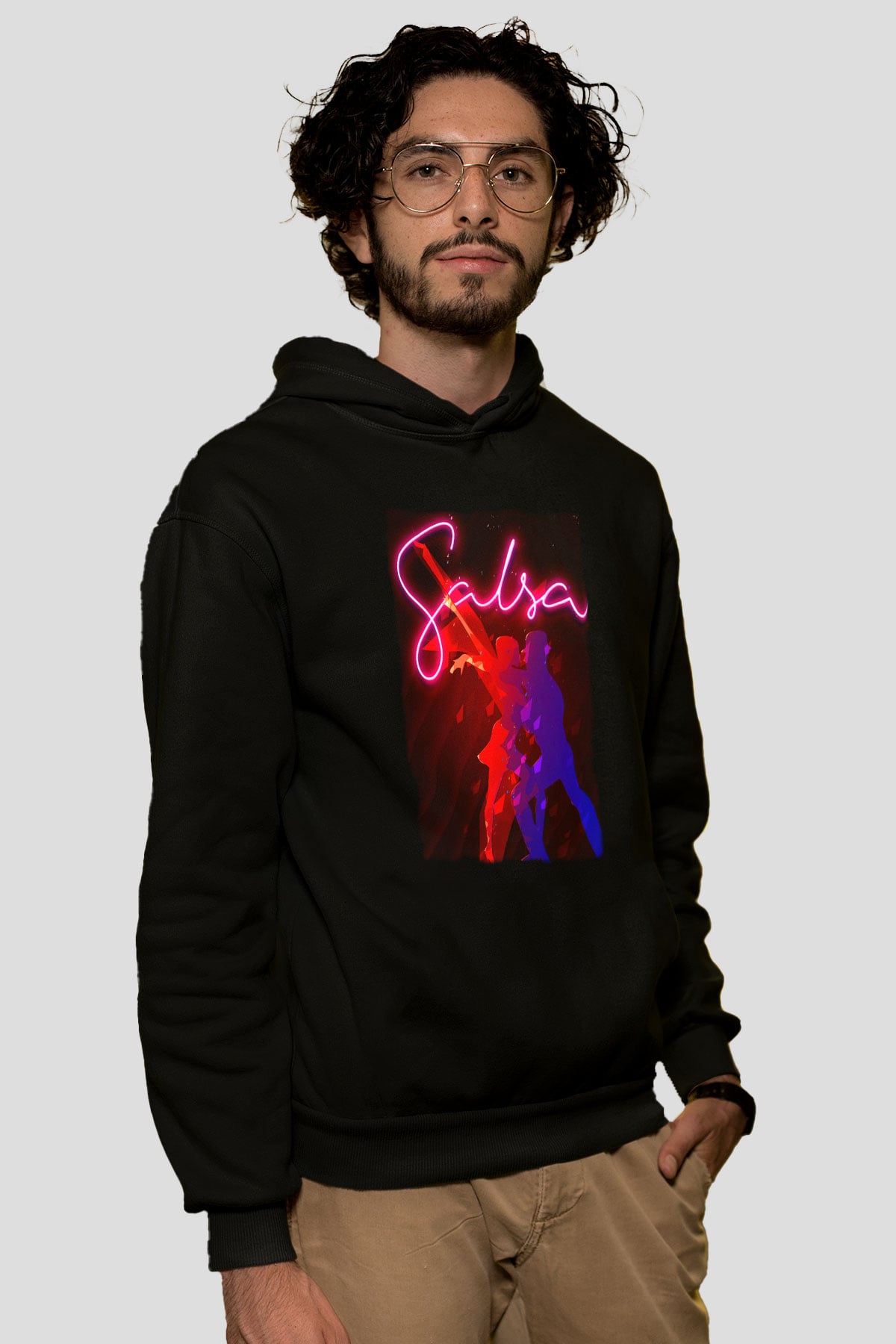 Salsa Siyah Unisex Hoodie