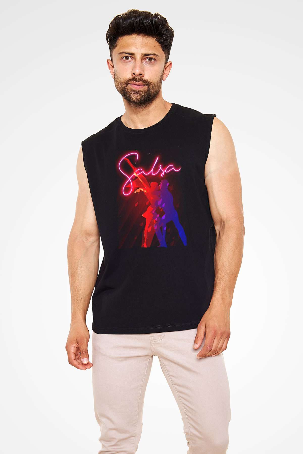 Salsa Siyah Unisex Kolsuz Tişört