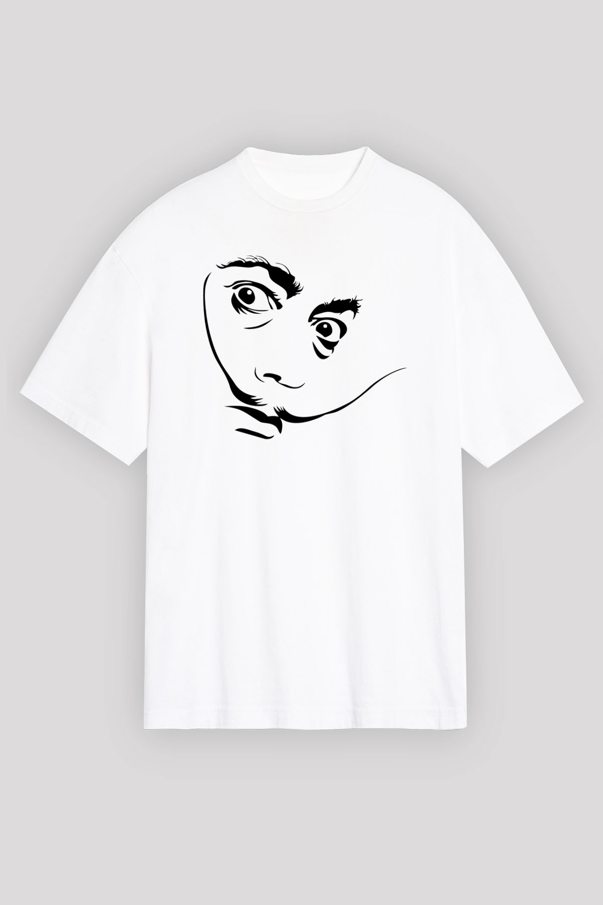 Salvador Dali Beyaz Unisex Oversize Tişört T-Shirt