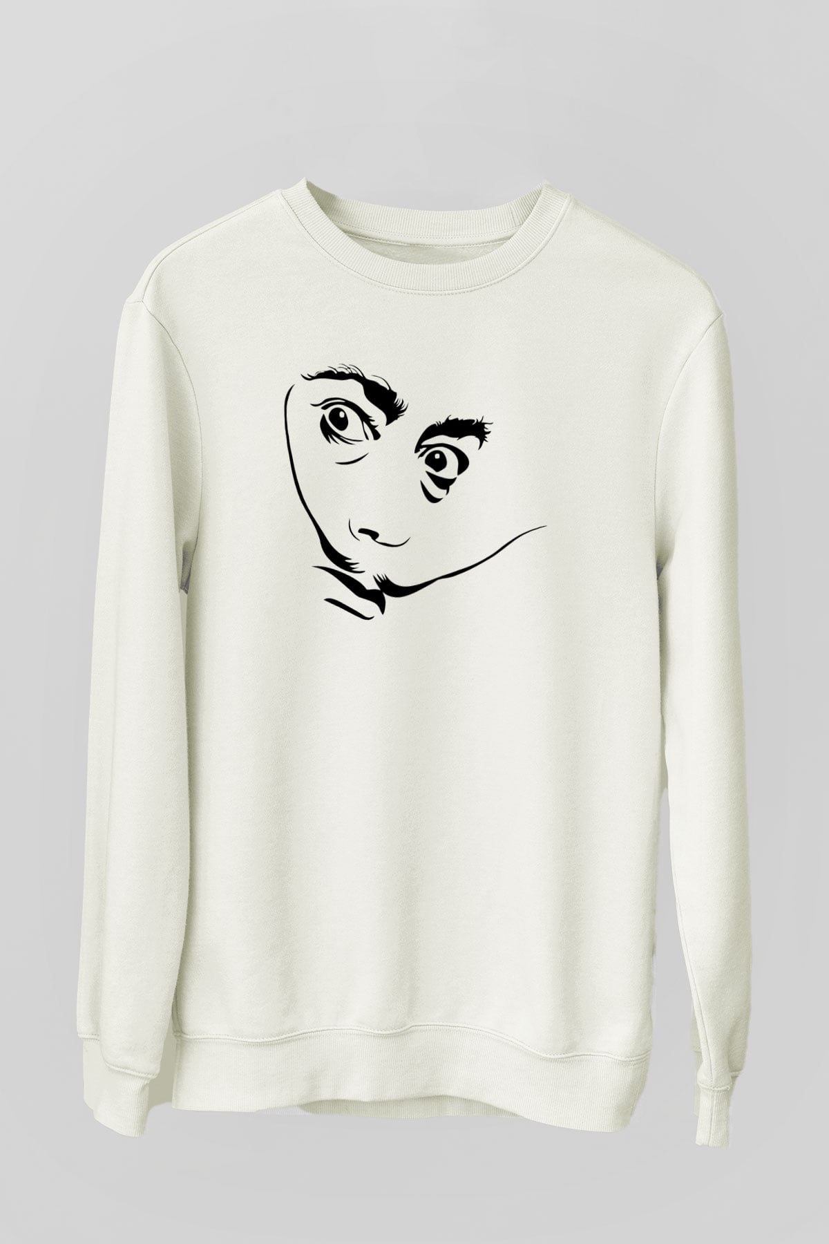 Salvador Dali Beyaz Unisex Sweatshirt