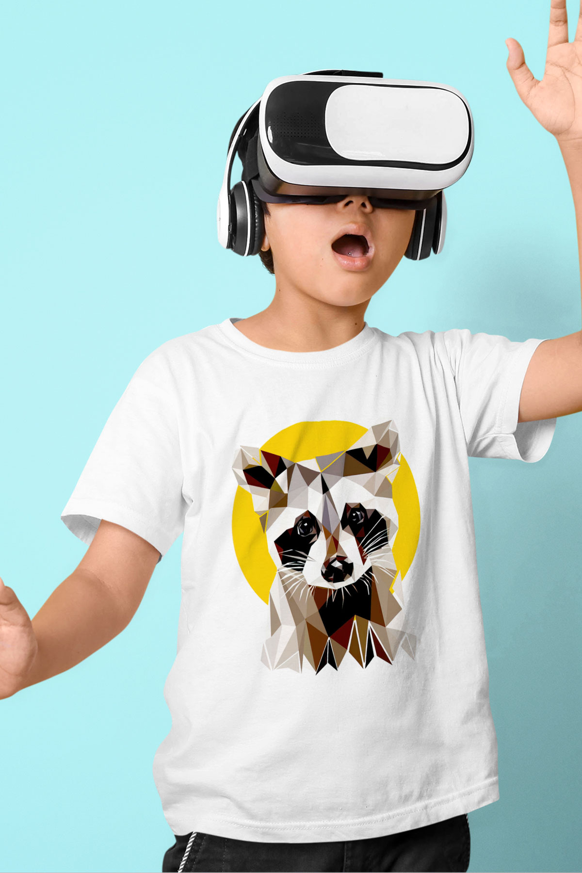 Samur Baskılı Unisex Beyaz  Çocuk Tişört