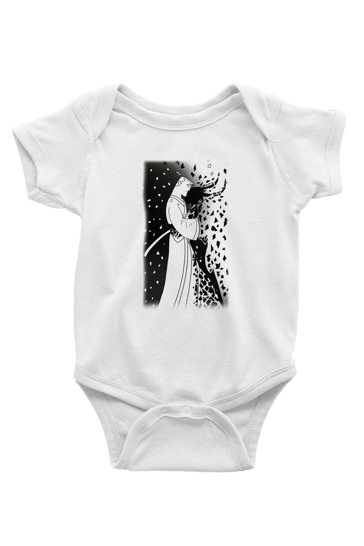 Samurai Jack Baskılı Beyaz Unisex Bebek Body - Zıbın