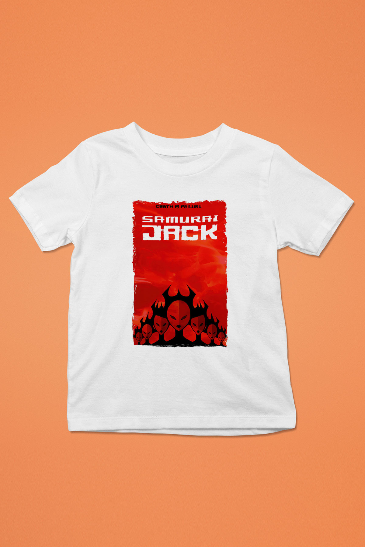 Samurai Jack Beyaz Unisex Çocuk Tişört