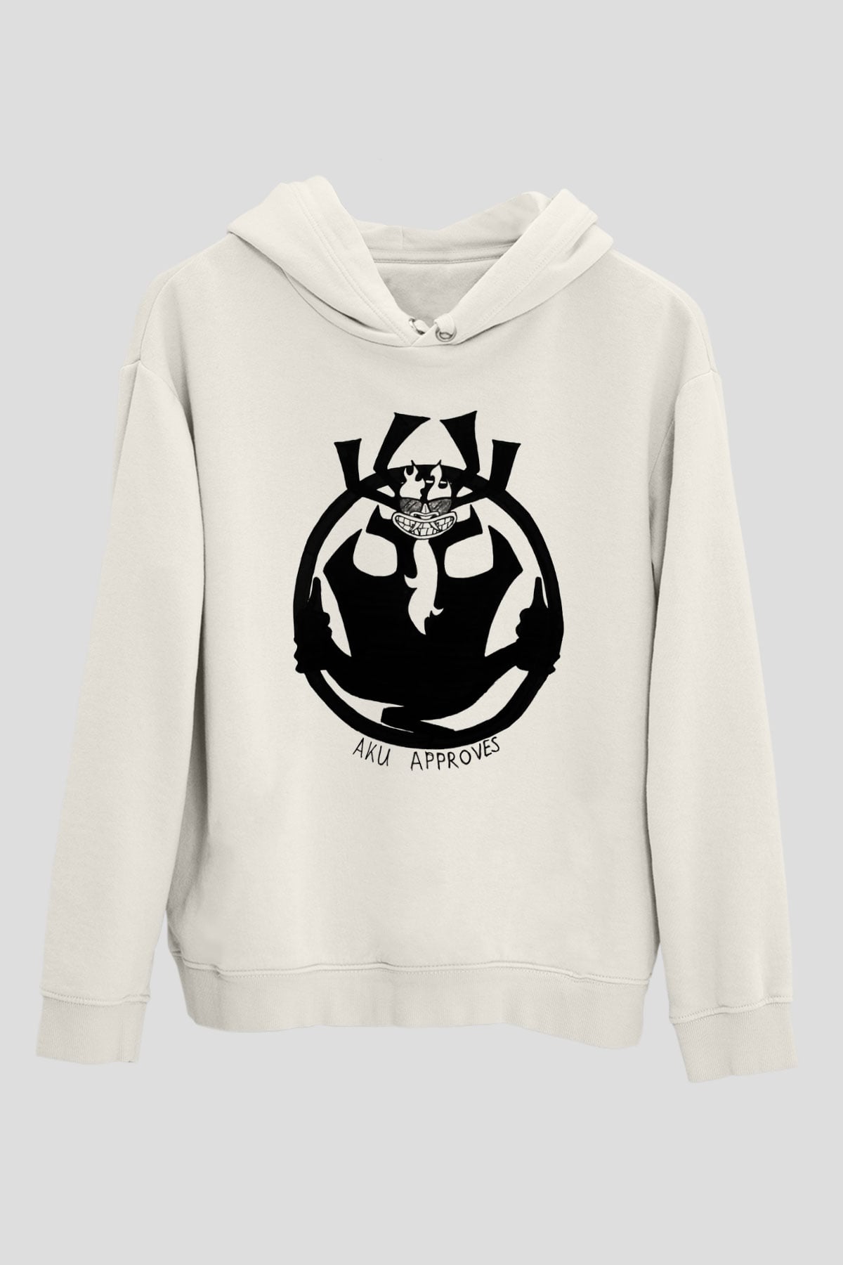 Samurai Jack Beyaz Unisex Kapşonlu Sweatshirt