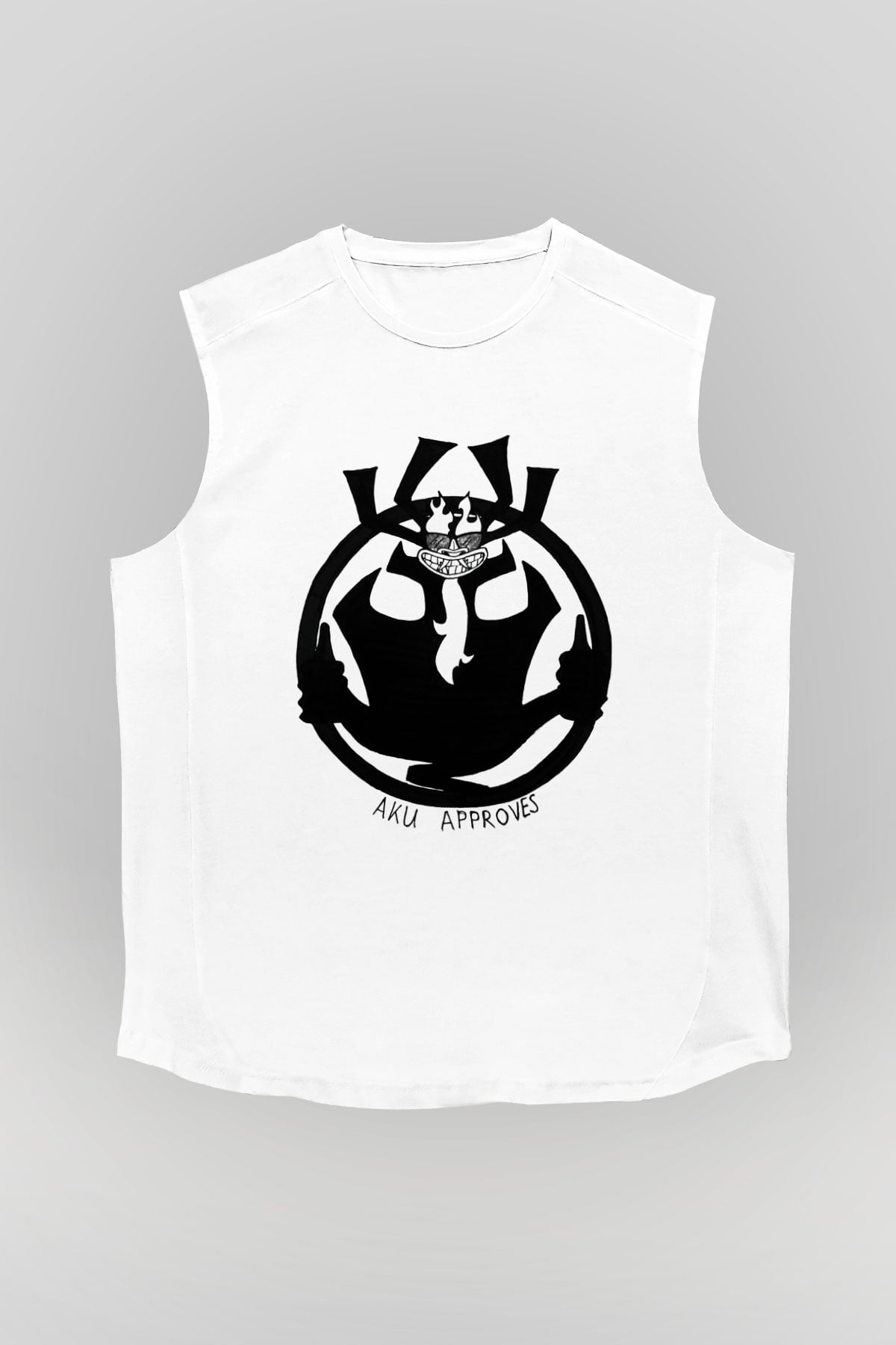 Samurai Jack Beyaz Unisex Kolsuz Tişört
