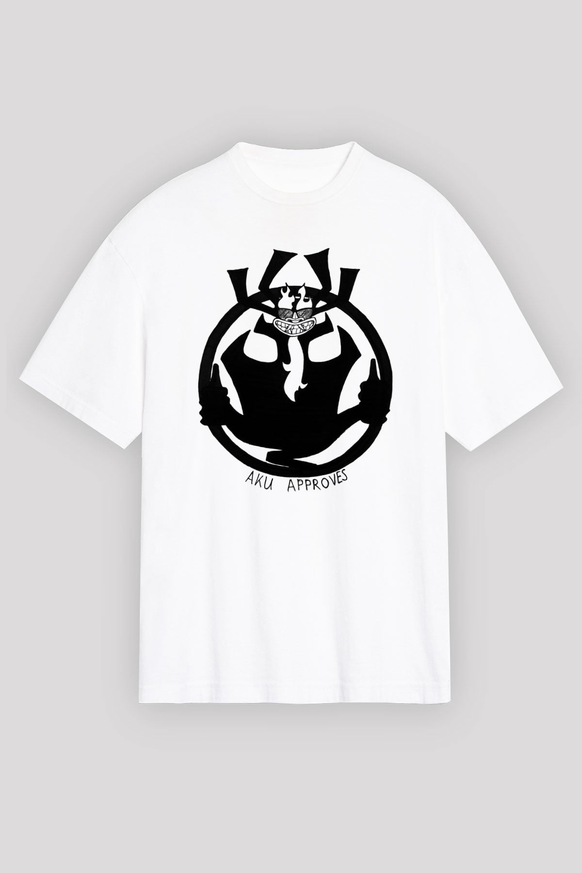 Samurai Jack Beyaz Unisex Oversize Tişört T-Shirt