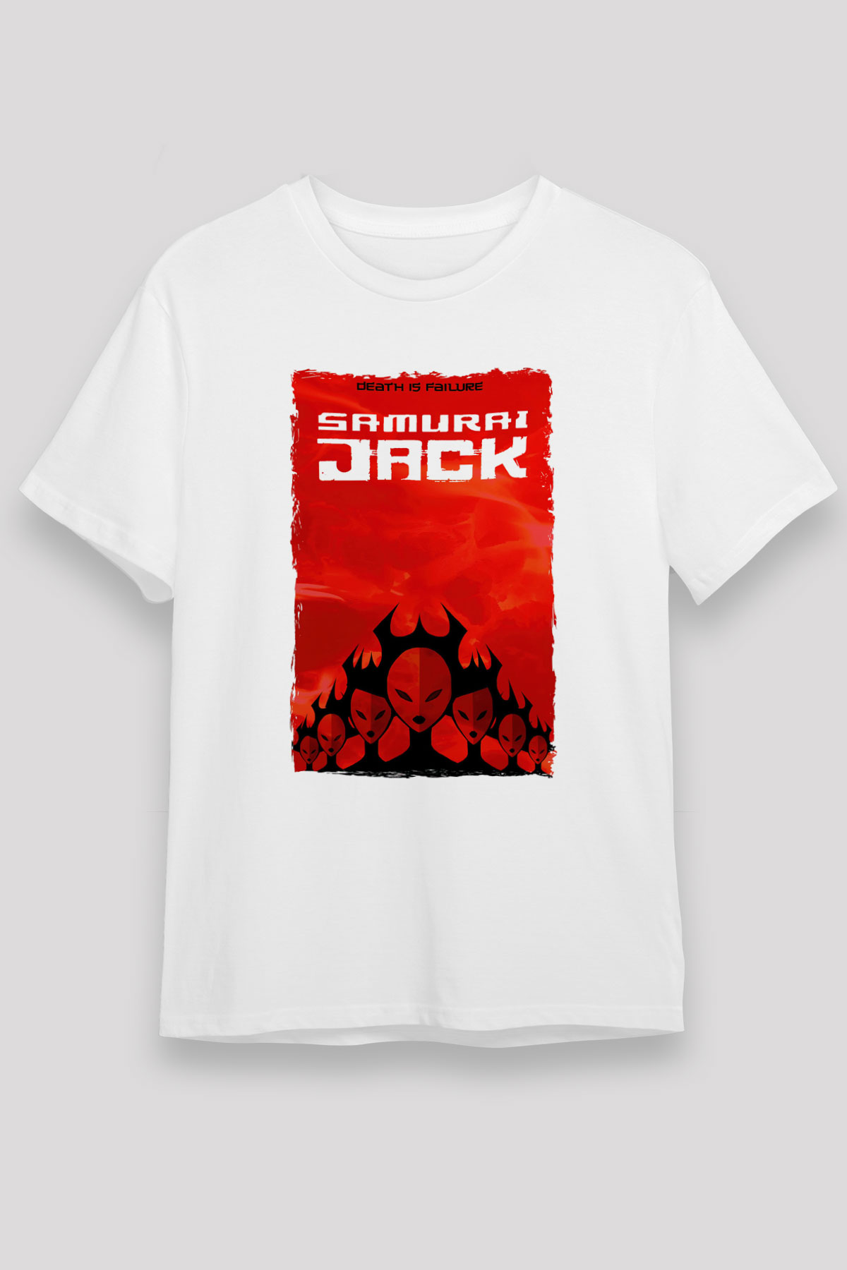 Samurai Jack Beyaz Unisex Tişört T-Shirt