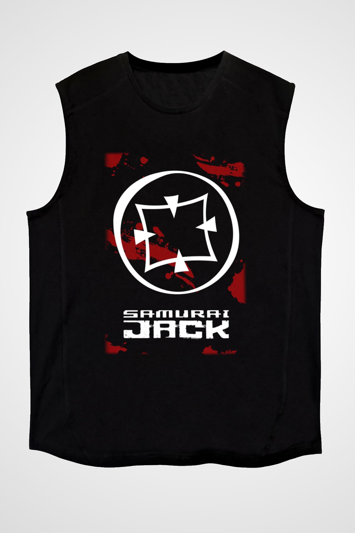 Samurai Jack Siyah Unisex Kolsuz Tişört