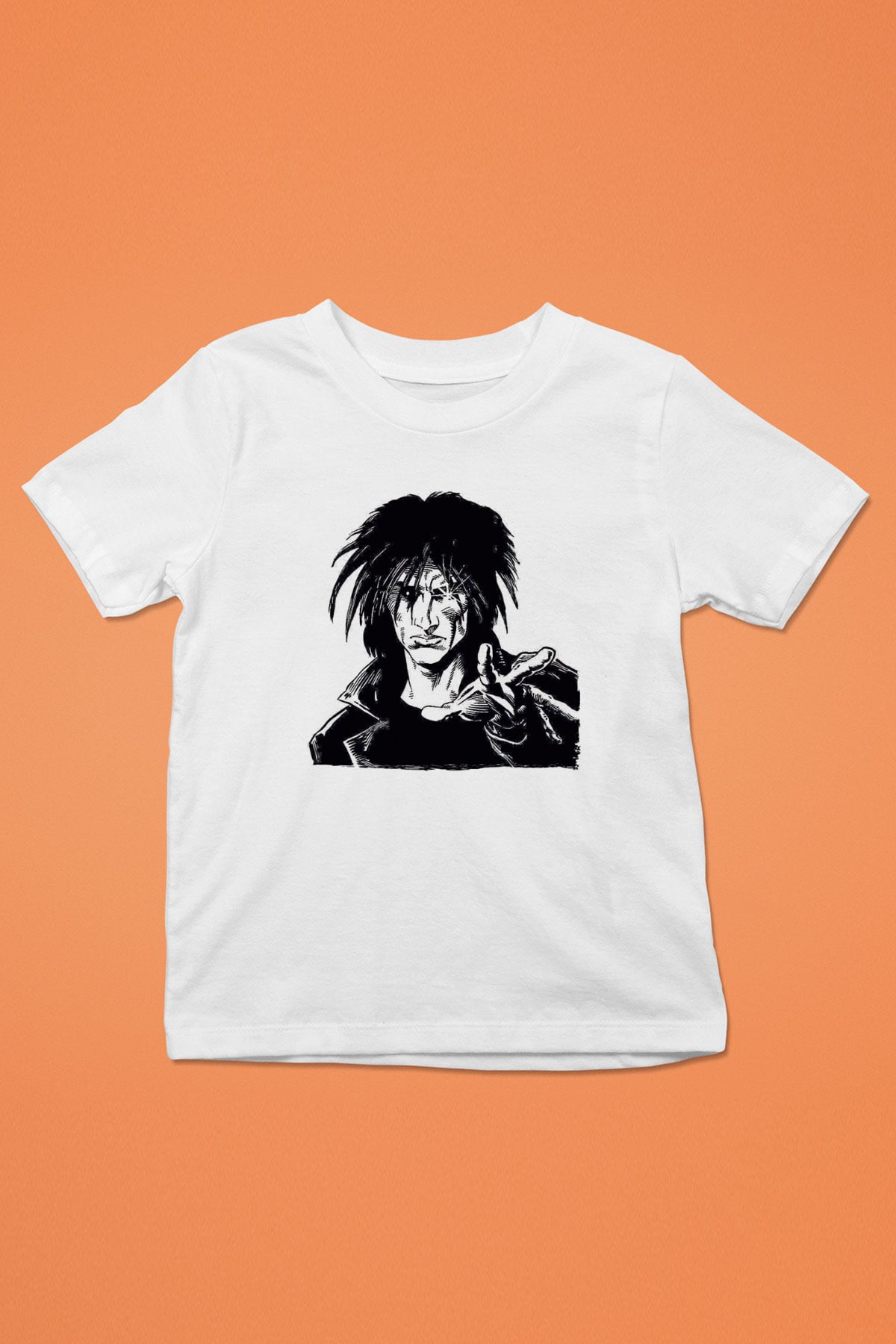 Sandman Baskılı Beyaz Unisex Beyaz Çocuk Tişört - Tshirt