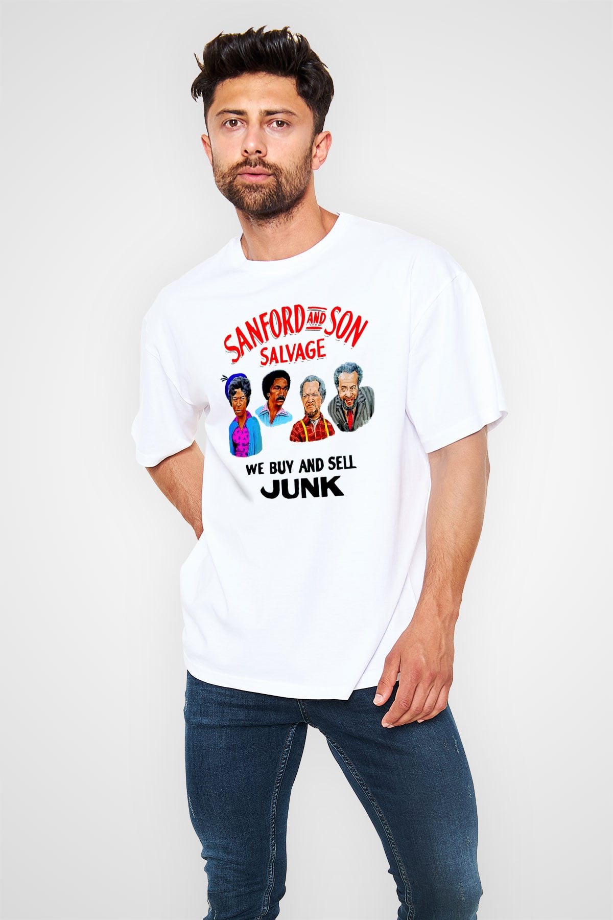 Sanford and Son Beyaz Unisex Tişört T-Shirt