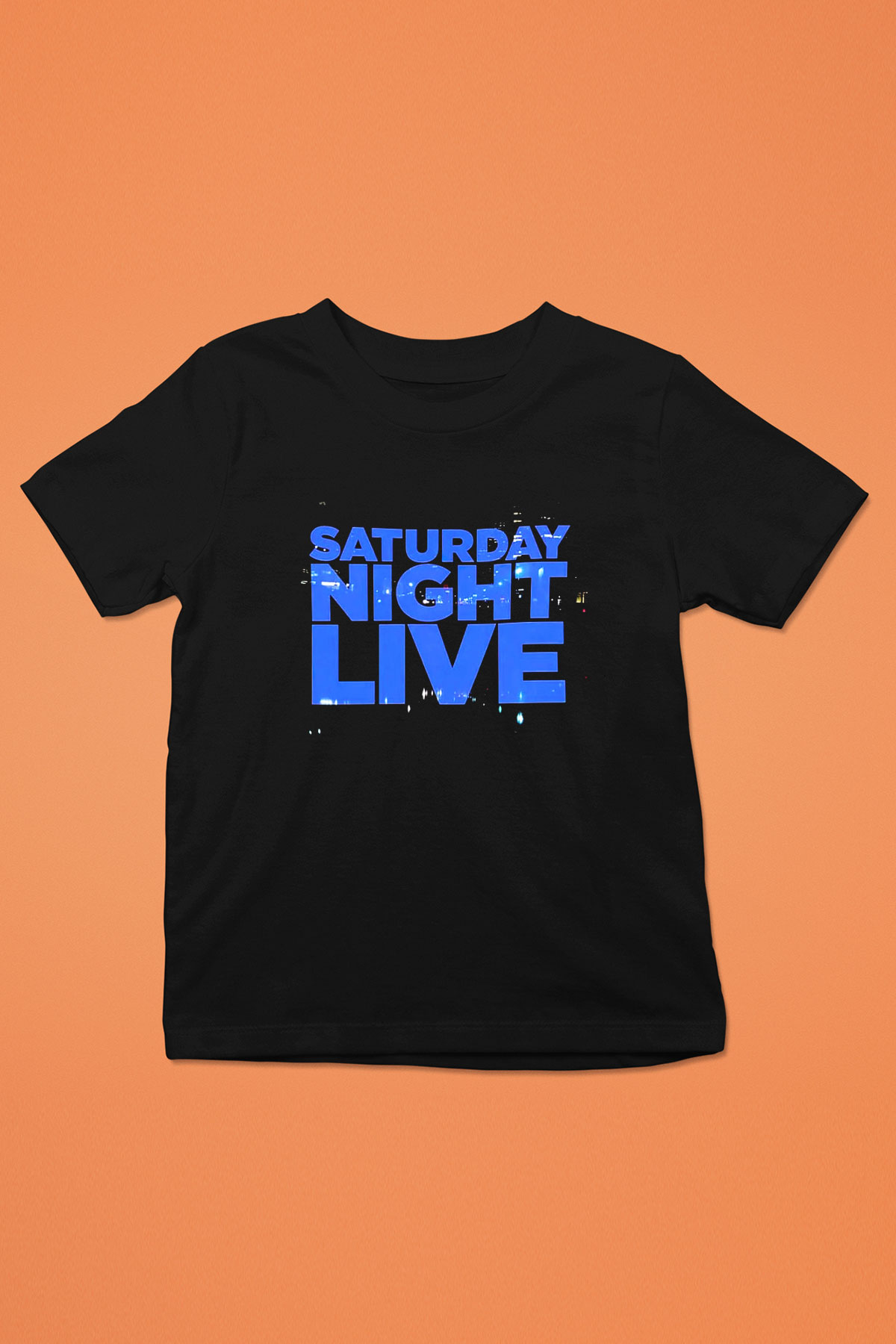 Saturday Night Live Baskılı Siyah Unisex Çocuk Tişört
