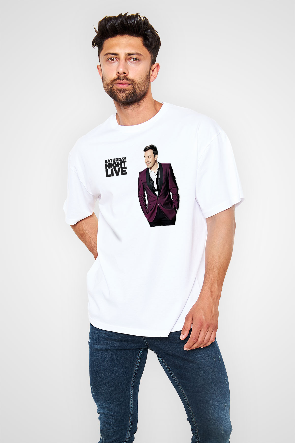 Saturday Night Live Beyaz Unisex Tişört T-Shirt