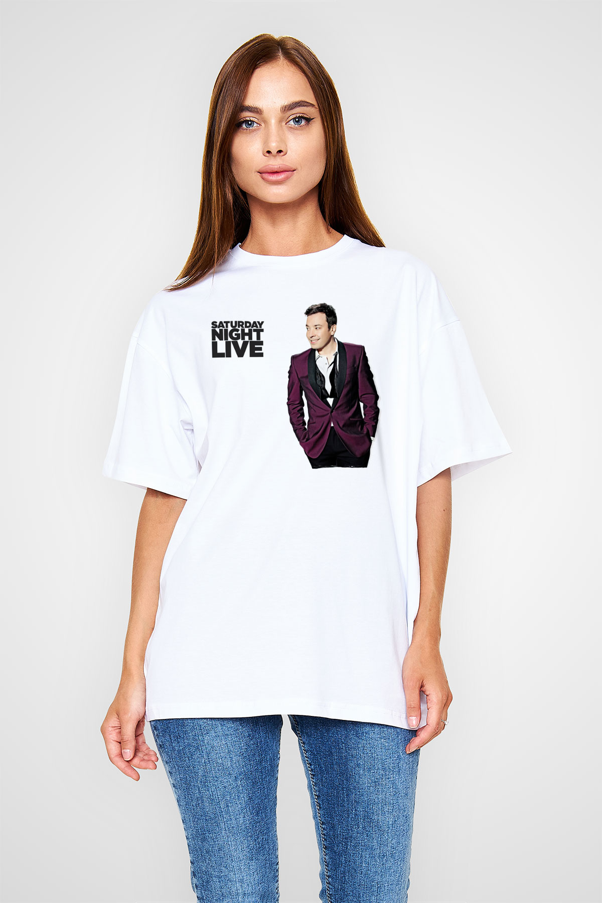 Saturday Night Live Beyaz Unisex Tişört T-Shirt