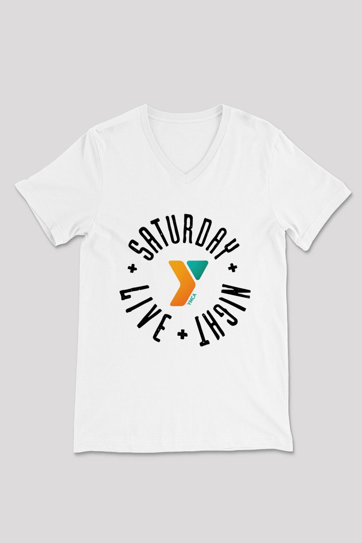 Saturday Night Live Beyaz Unisex V Yaka Tişört T-Shirt