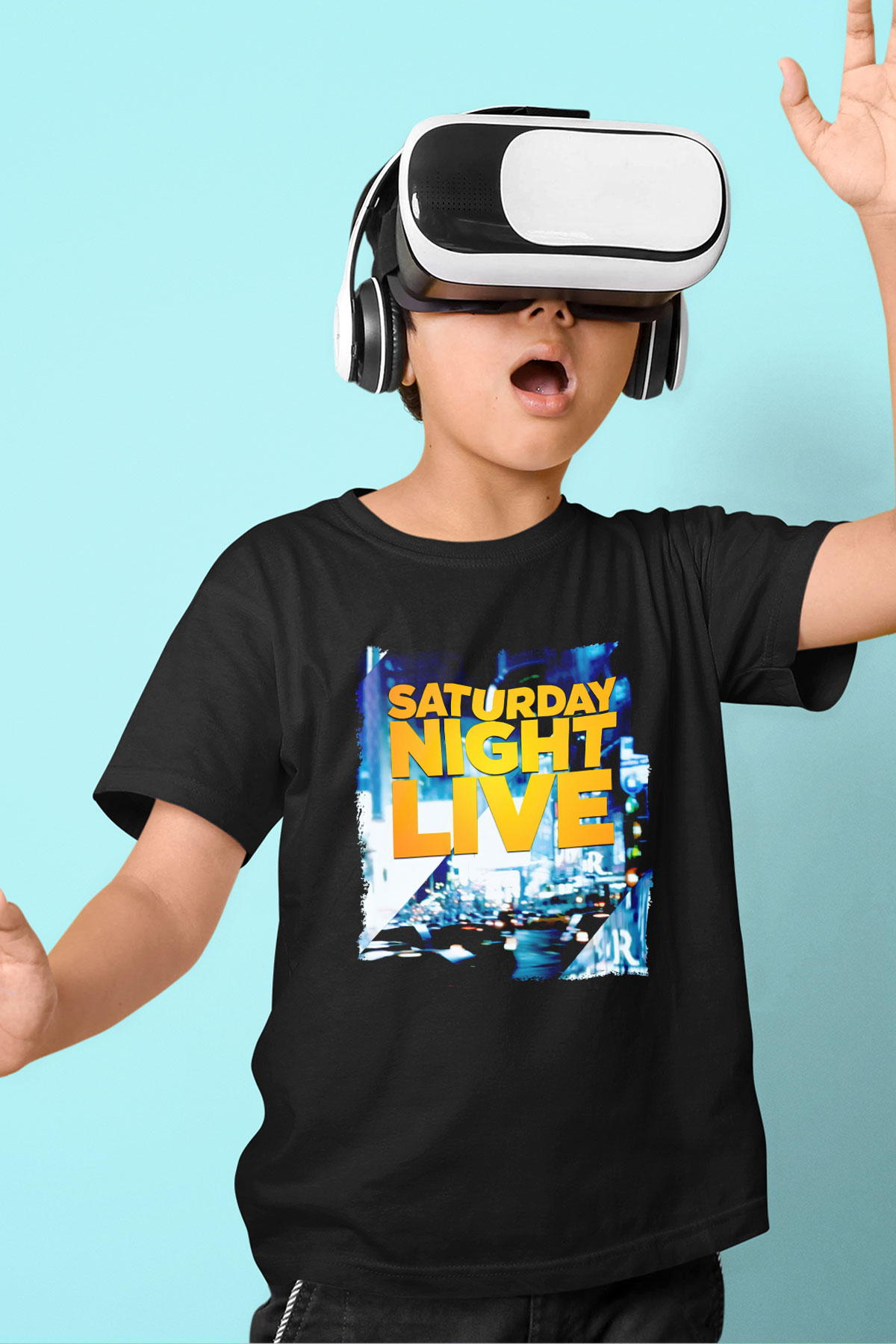 Saturday Night Live Siyah Unisex  Çocuk Tişört
