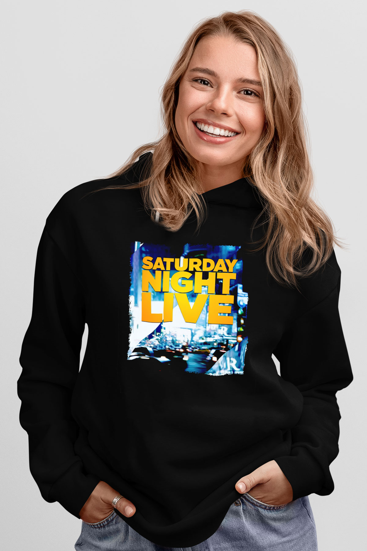 Saturday Night Live Siyah Unisex Hoodie
