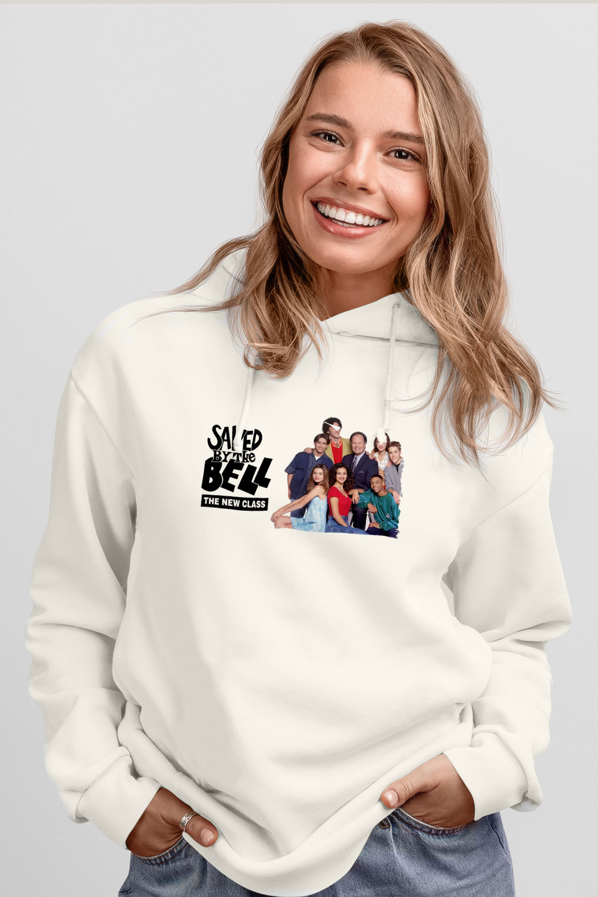Saved by the Bell Beyaz Unisex Hoodie