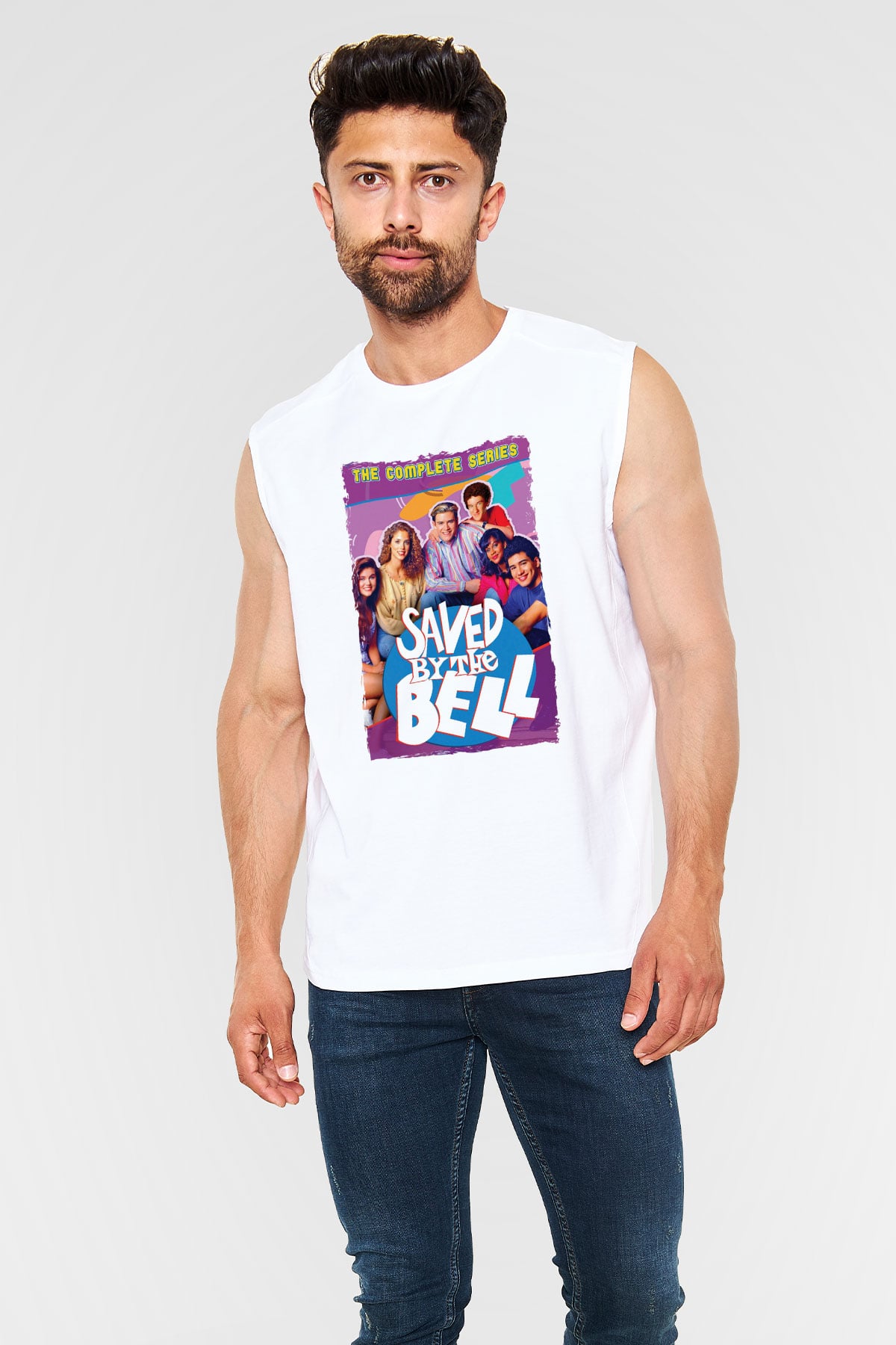 Saved by the Bell Beyaz Unisex Kolsuz Tişört