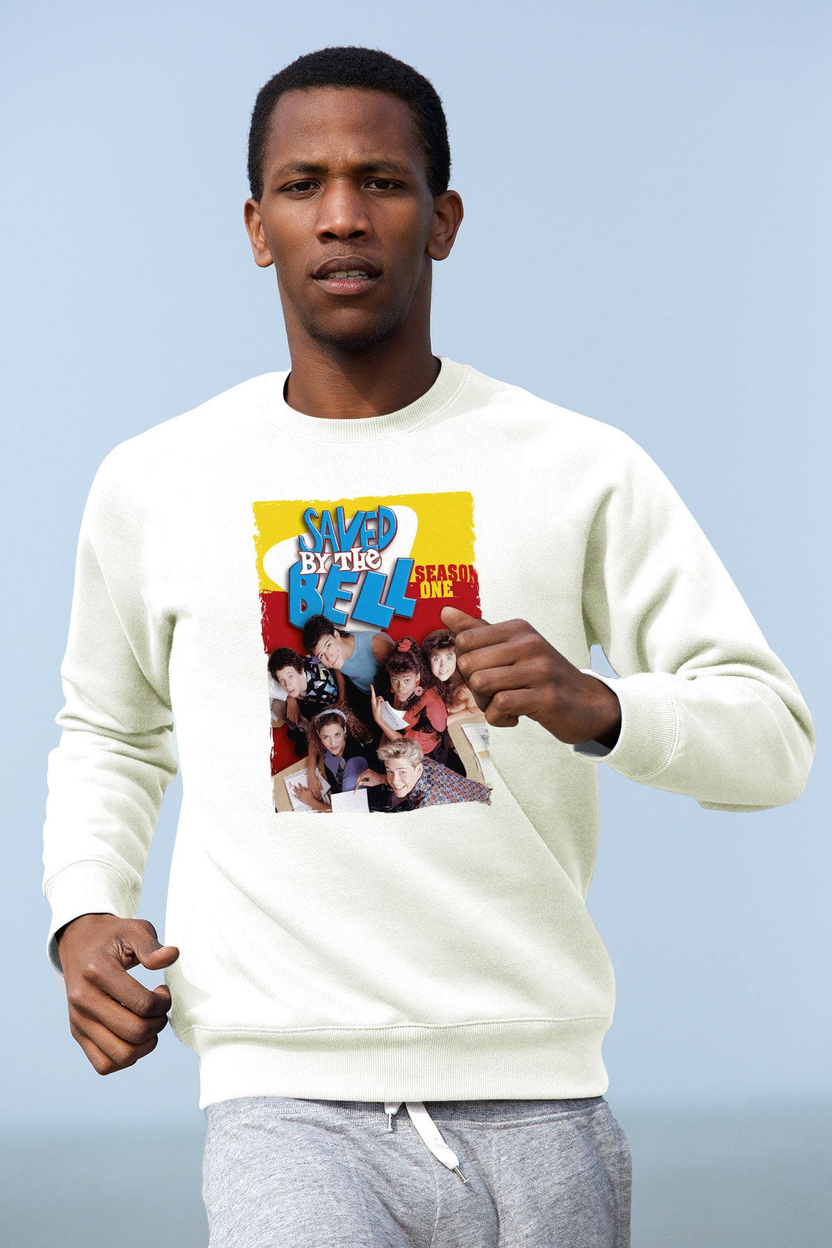 Saved by the Bell Beyaz Unisex Sweatshirt