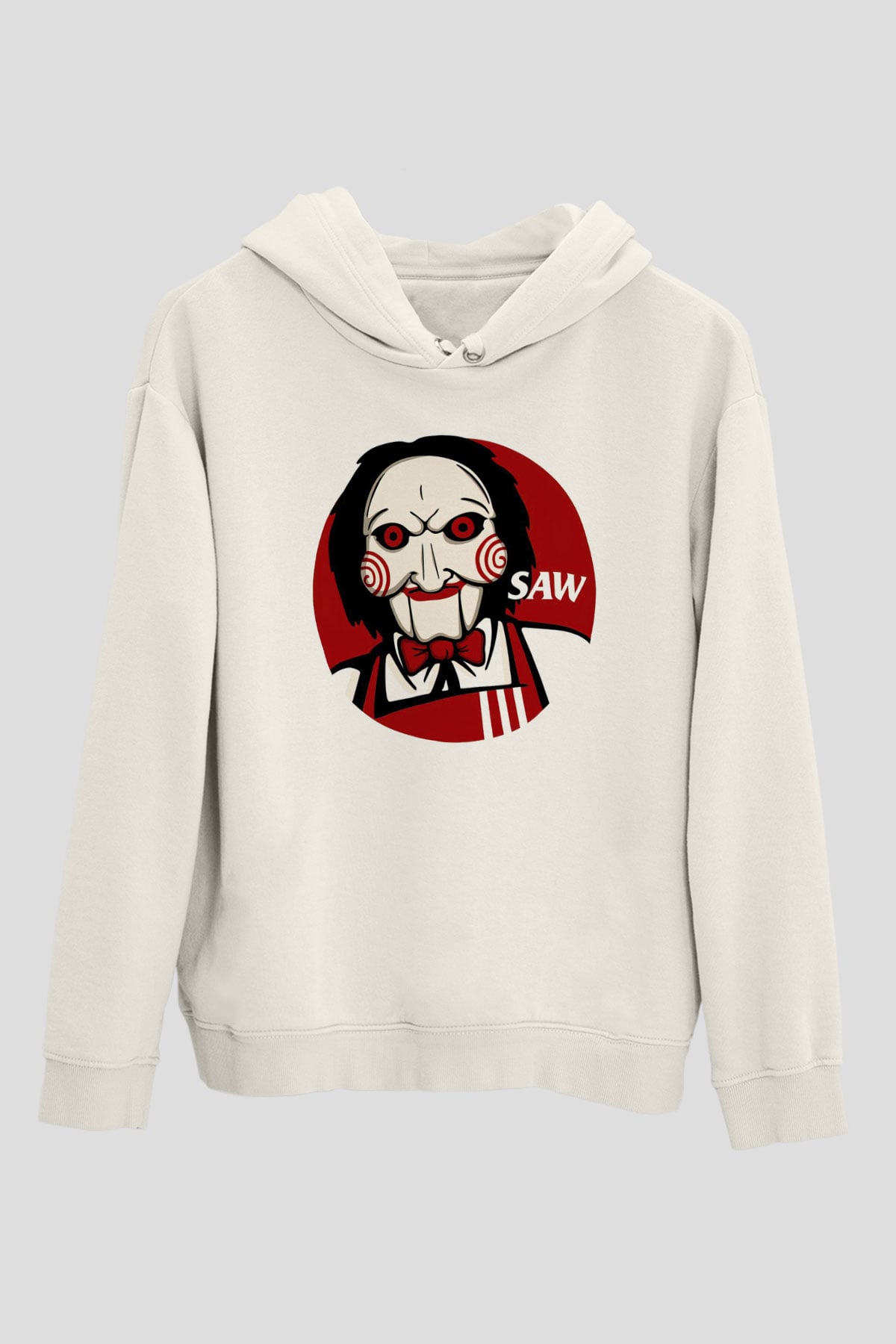 Saw Beyaz Unisex Hoodie